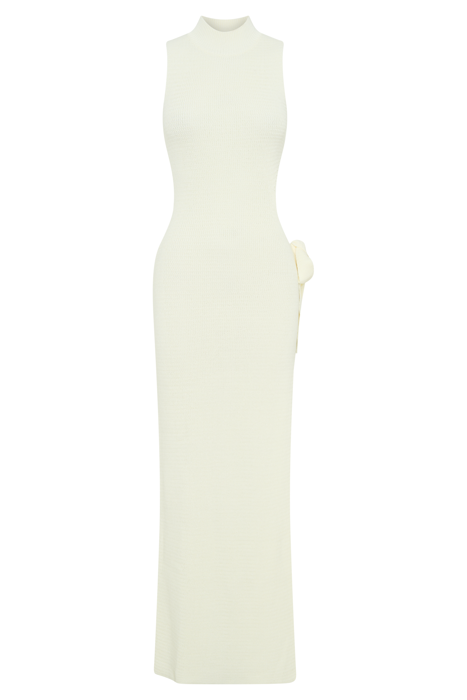 Stephanie Cut Out Knit Maxi Dress - Ivory #7
