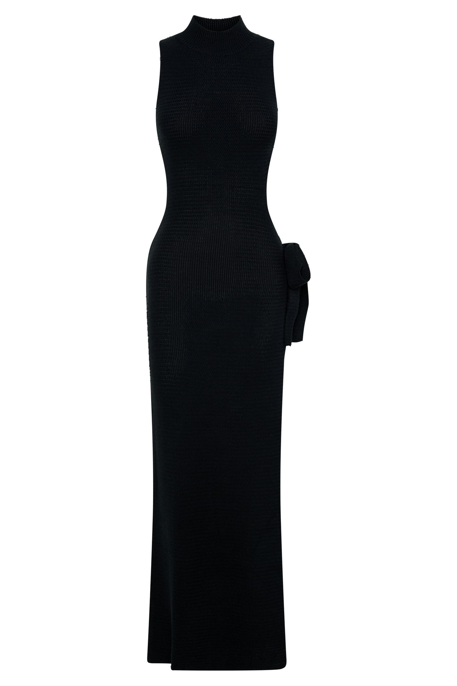 Stephanie Cut Out Knit Maxi Dress - Black #7