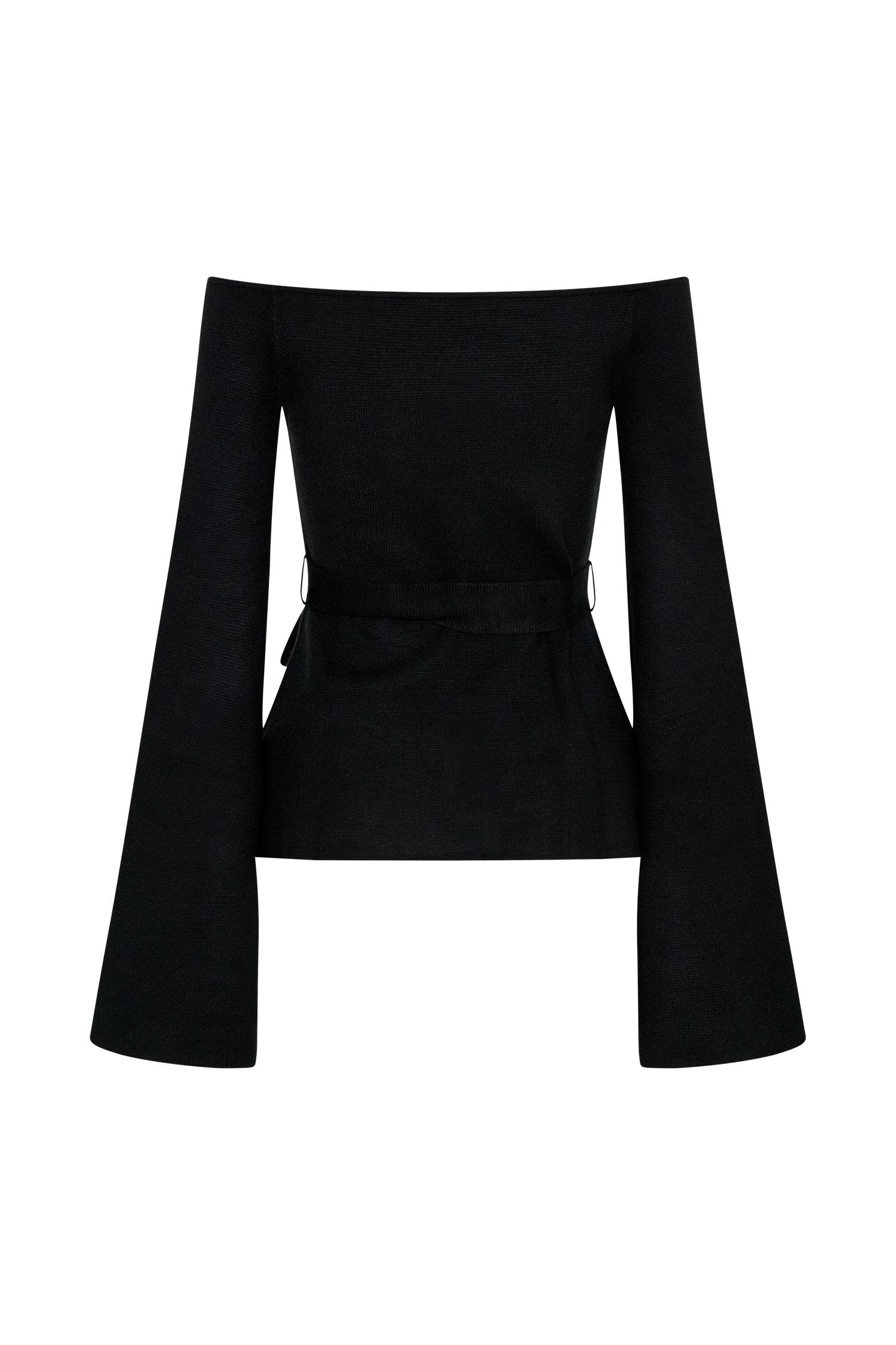 Kyle Off Shoulder Knit Top - Black #7