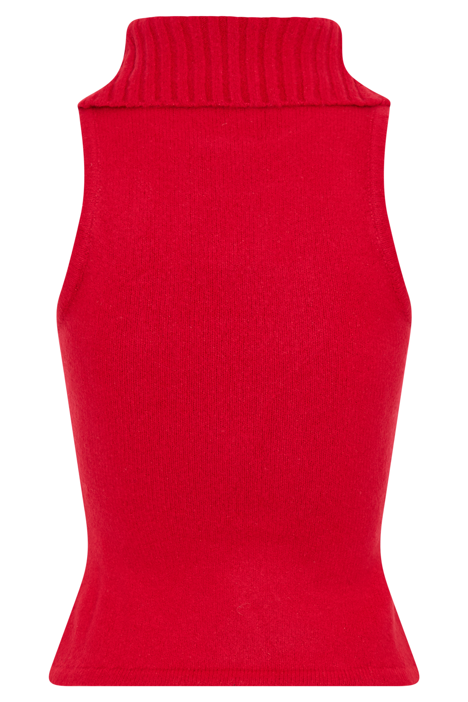 Elise Roll Neck Knit Top - Red #8