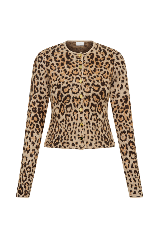 Marissa Knit Cardigan - Leopard Print