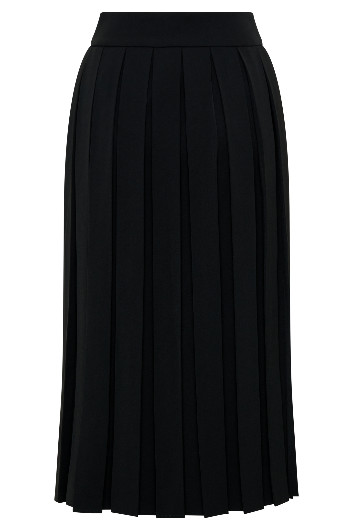 Sunny Pleated Midi Skirt - Black