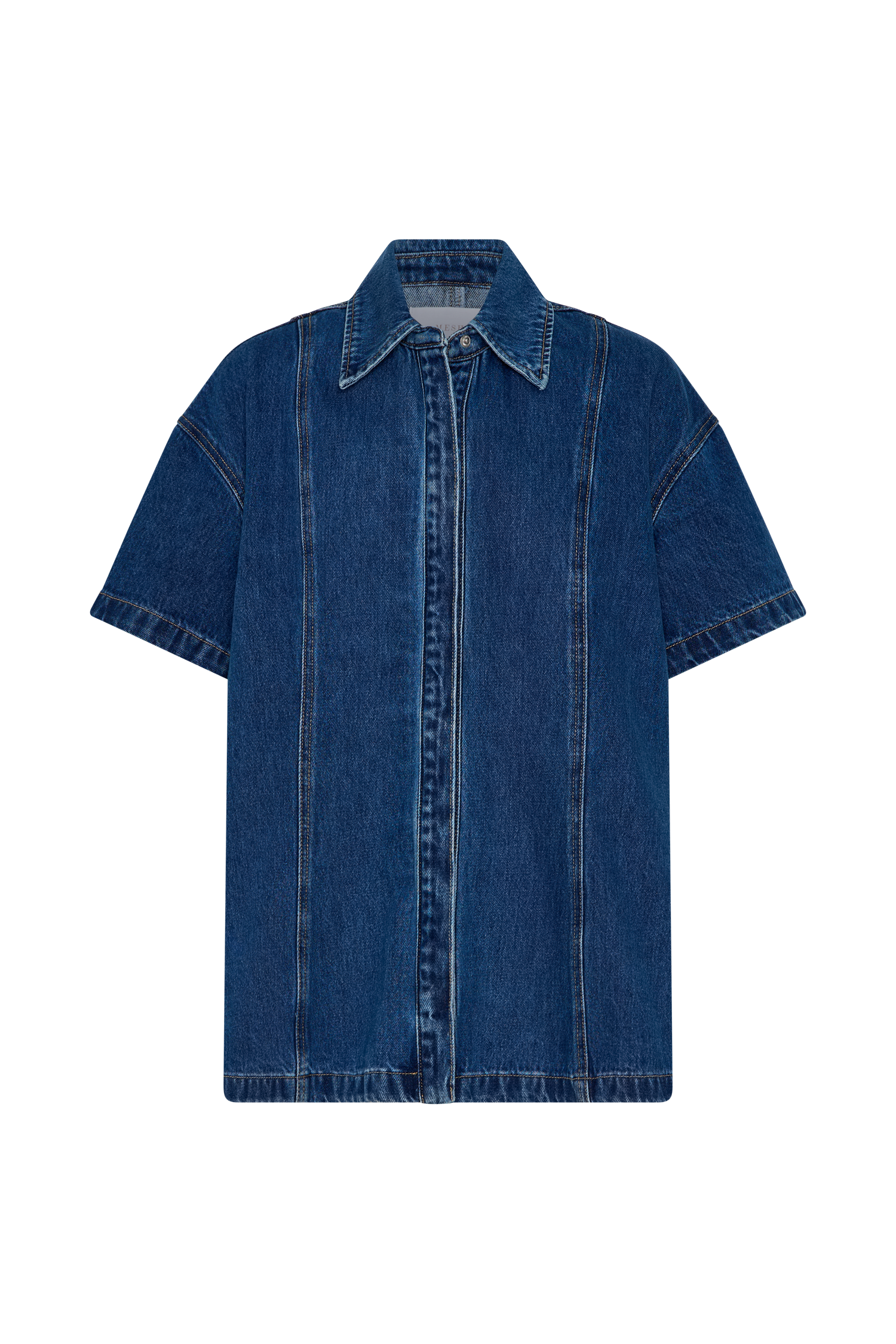 Maya Oversized Denim Shirt - Dark Blue #9