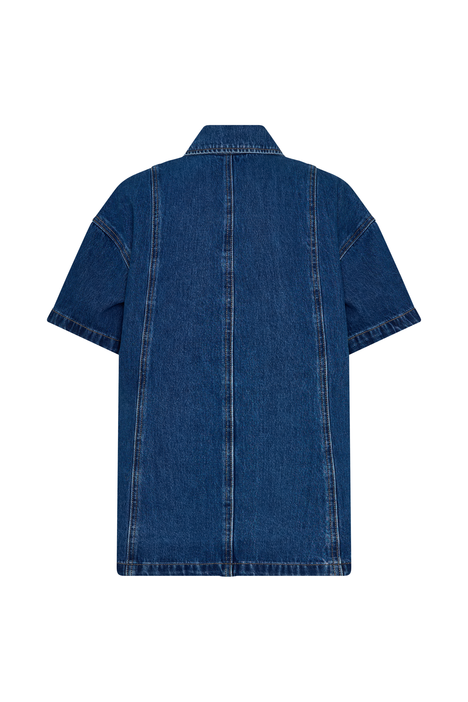 Maya Oversized Denim Shirt - Dark Blue #8