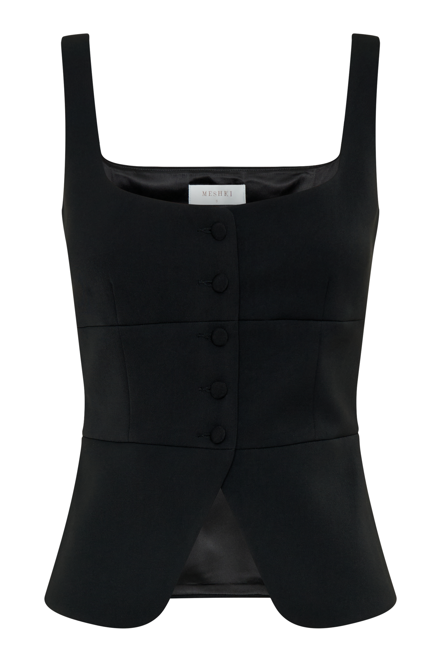 Sunny Suiting Peplum Top - Black