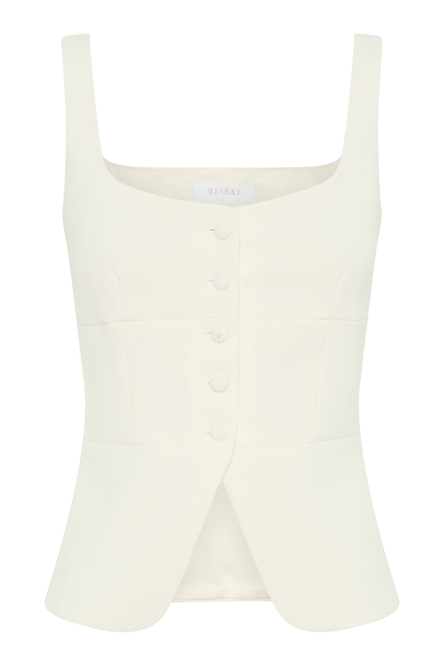 Sunny Suiting Peplum Top - Ivory