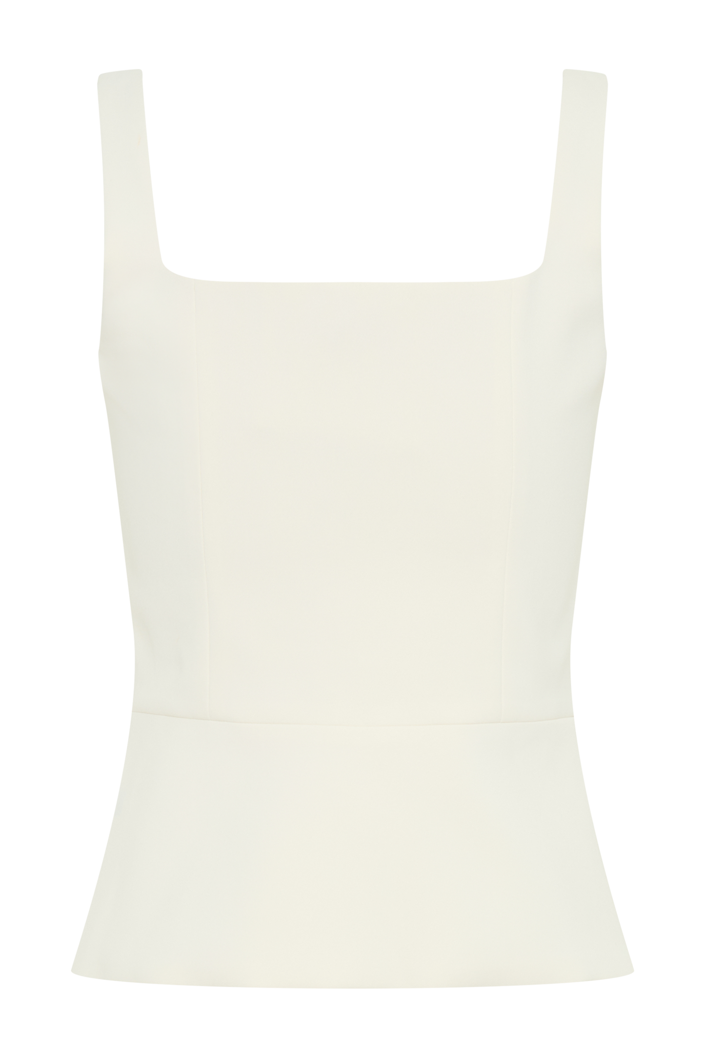 Sunny Suiting Peplum Top - Ivory