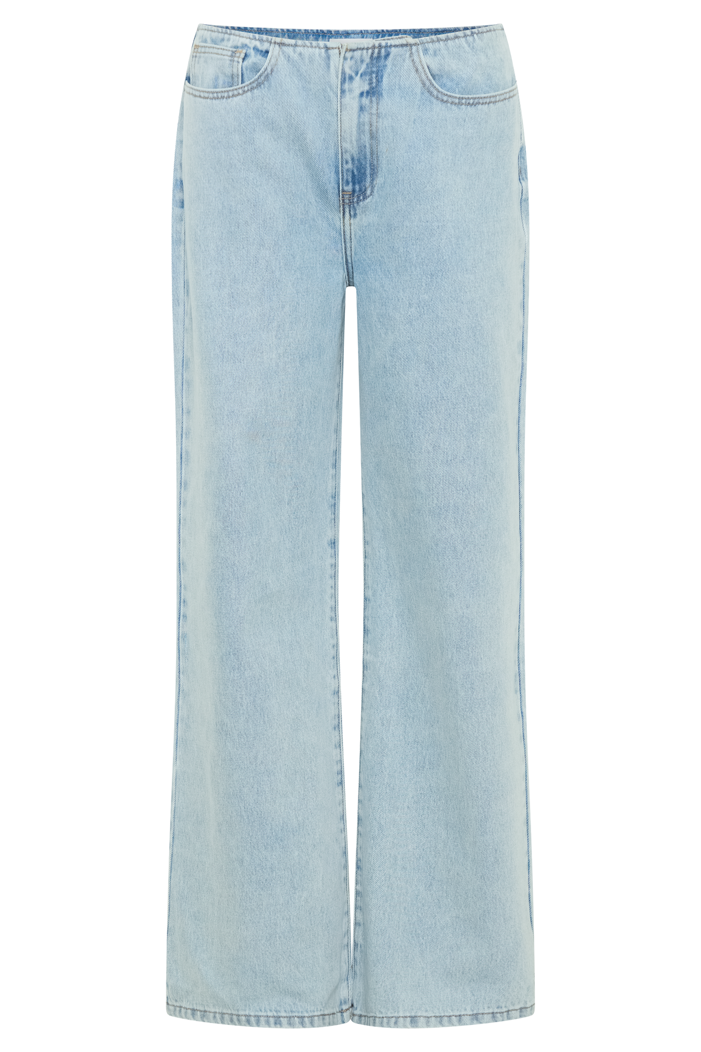 Caitlin Mid Rise Denim Flare Jeans - Light Blue