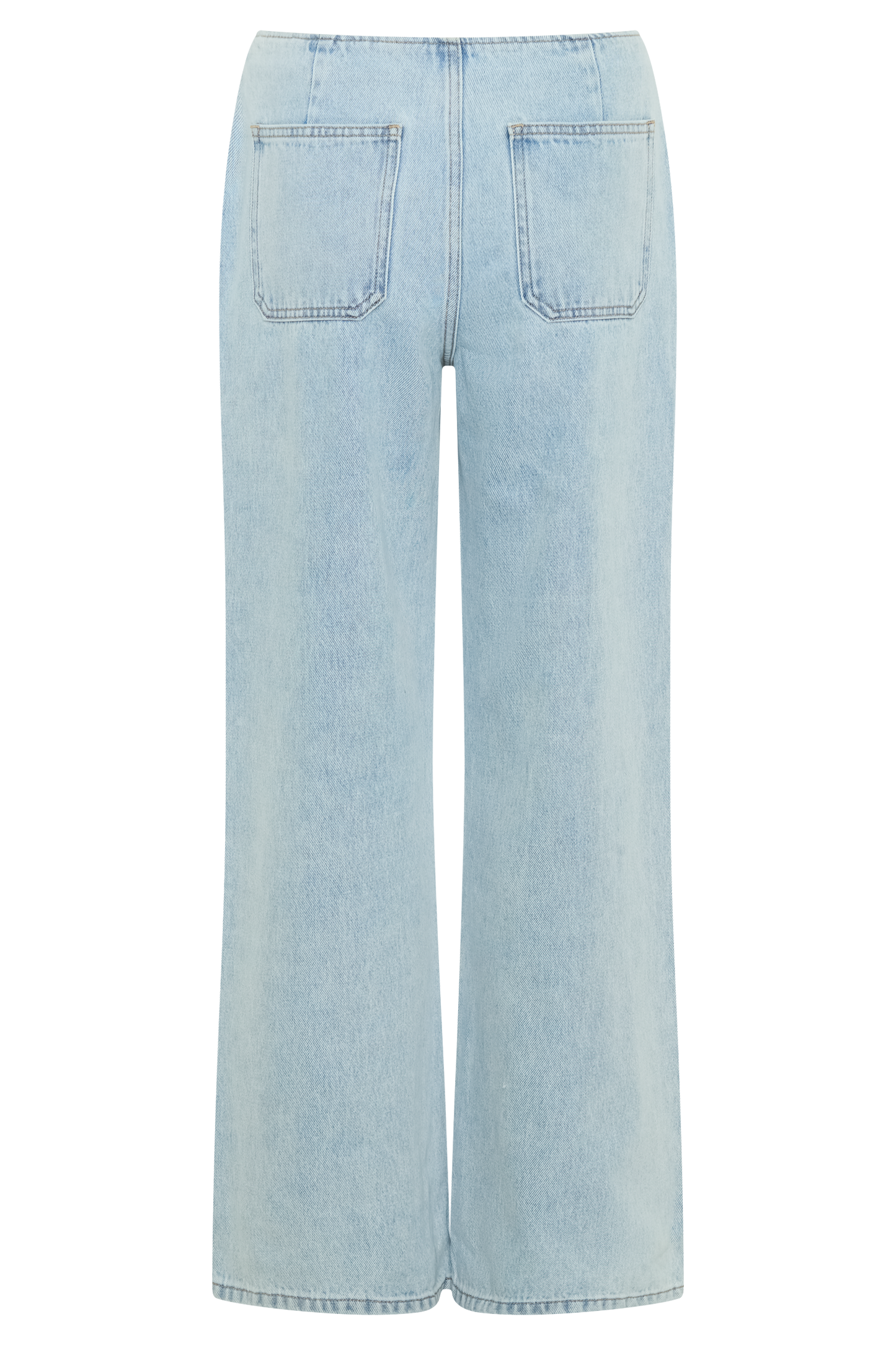 Caitlin Mid Rise Denim Flare Jeans - Light Blue