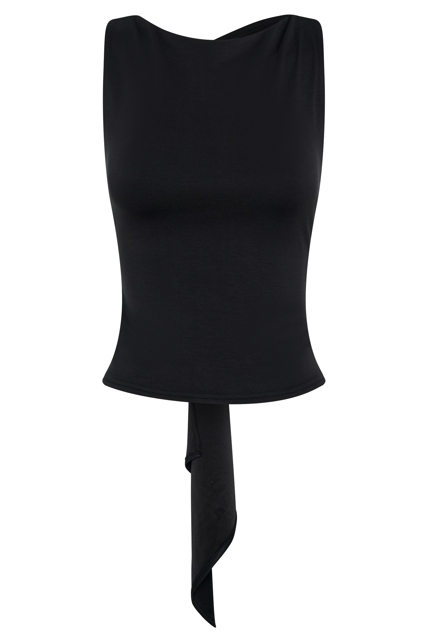 Catelyn Asymmetrical Scuba Jersey Top - Black #8