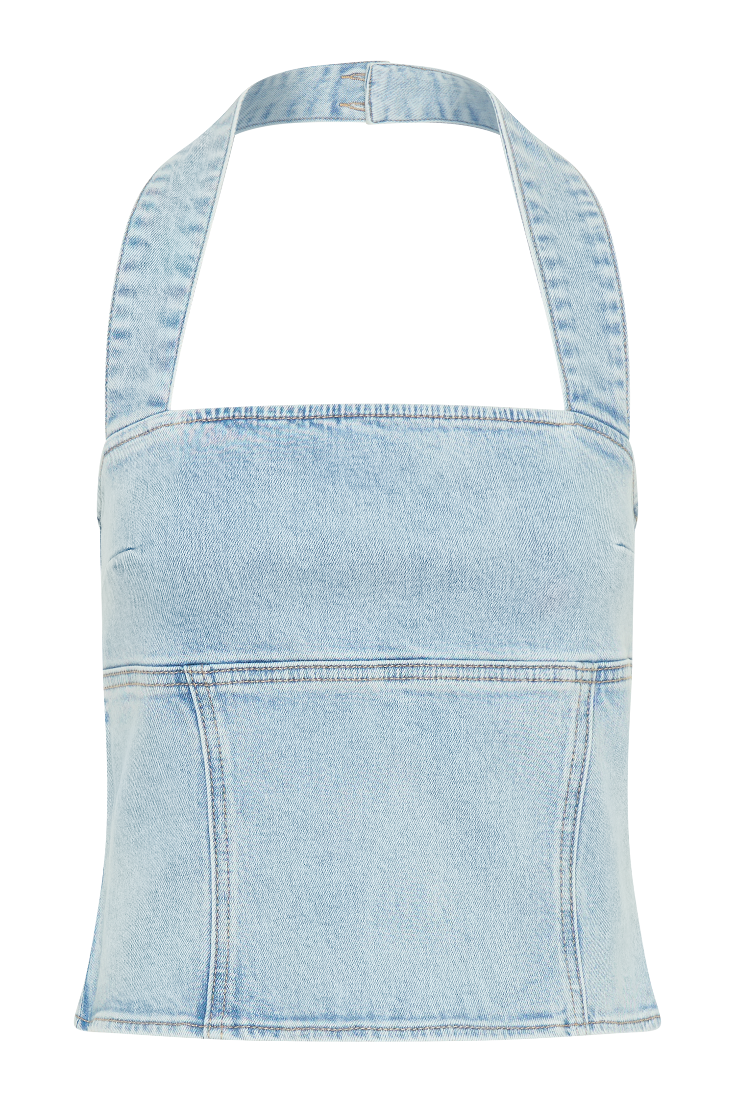 Dayna Denim Halter Top - Light Blue #9