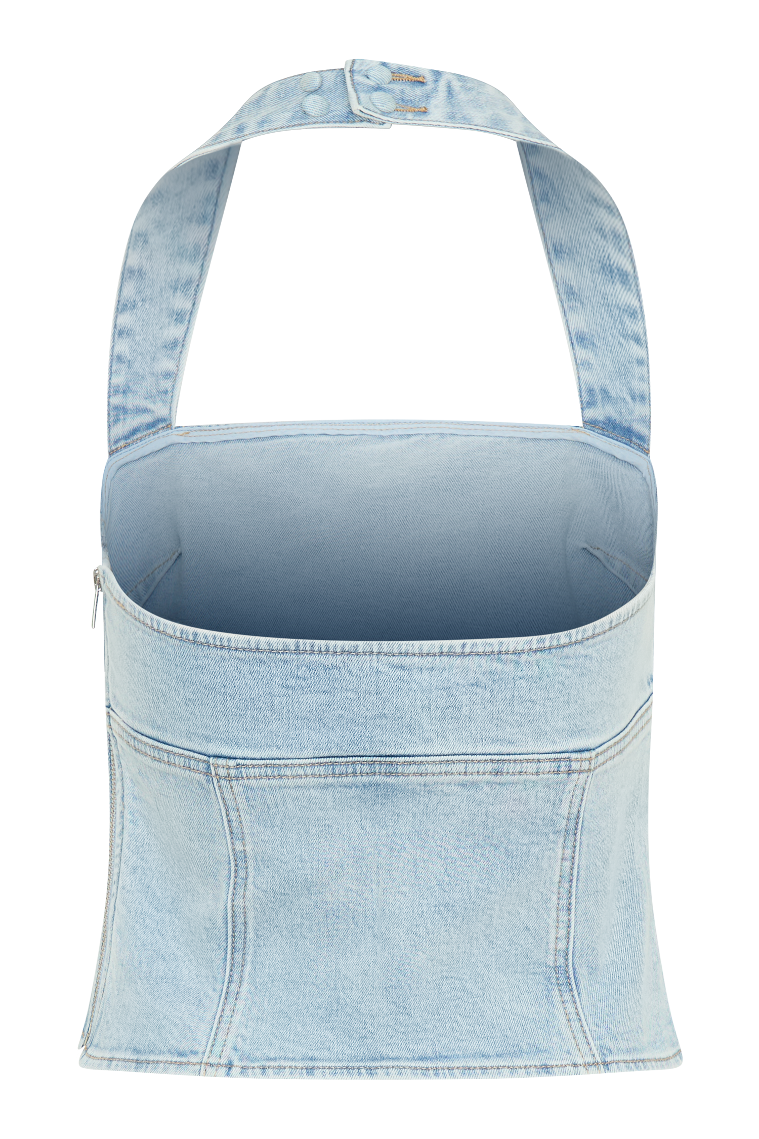 Dayna Denim Halter Top - Light Blue #8