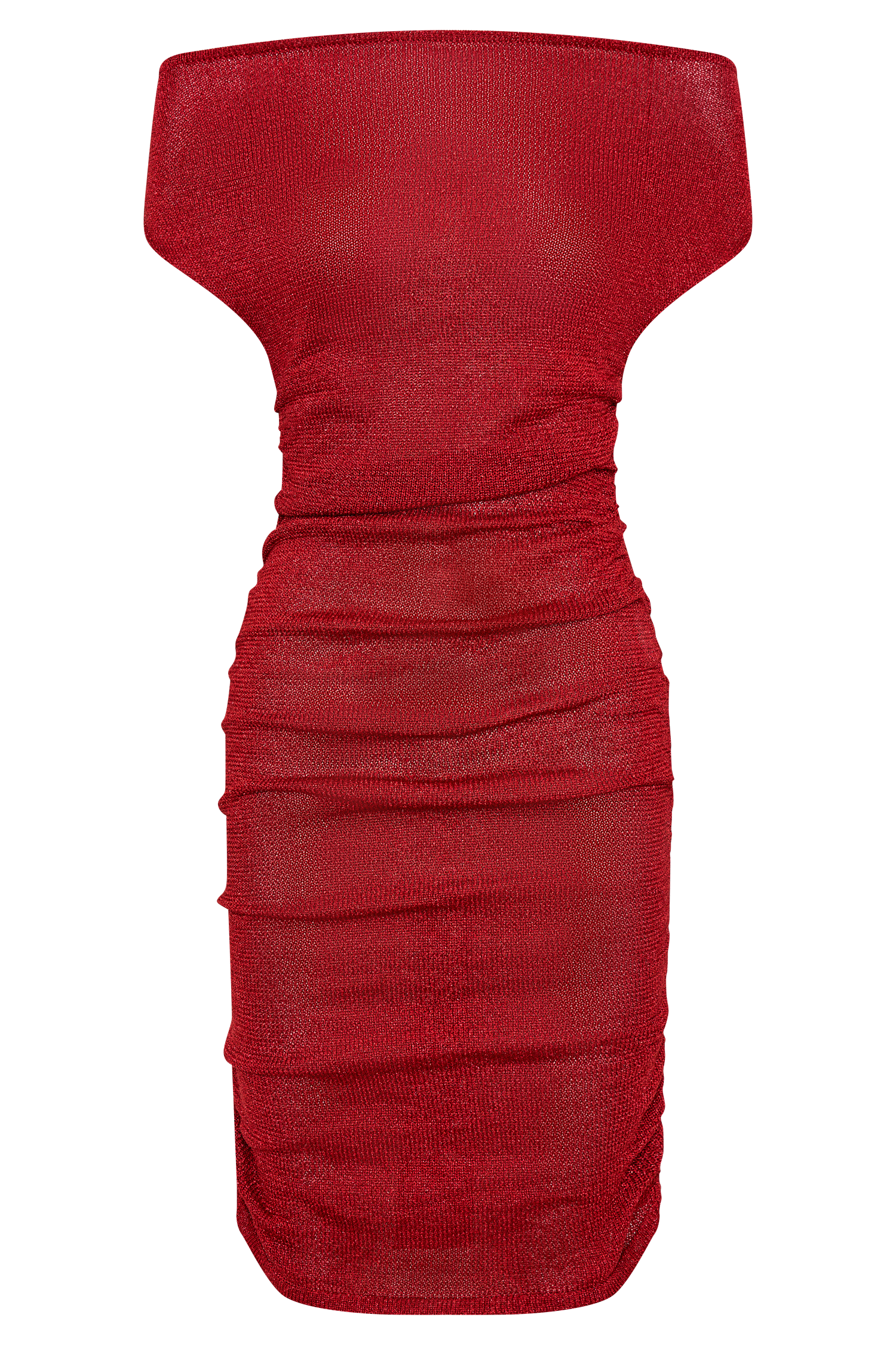 Pasha Off Shoulder Knit Mini Dress - Red #9