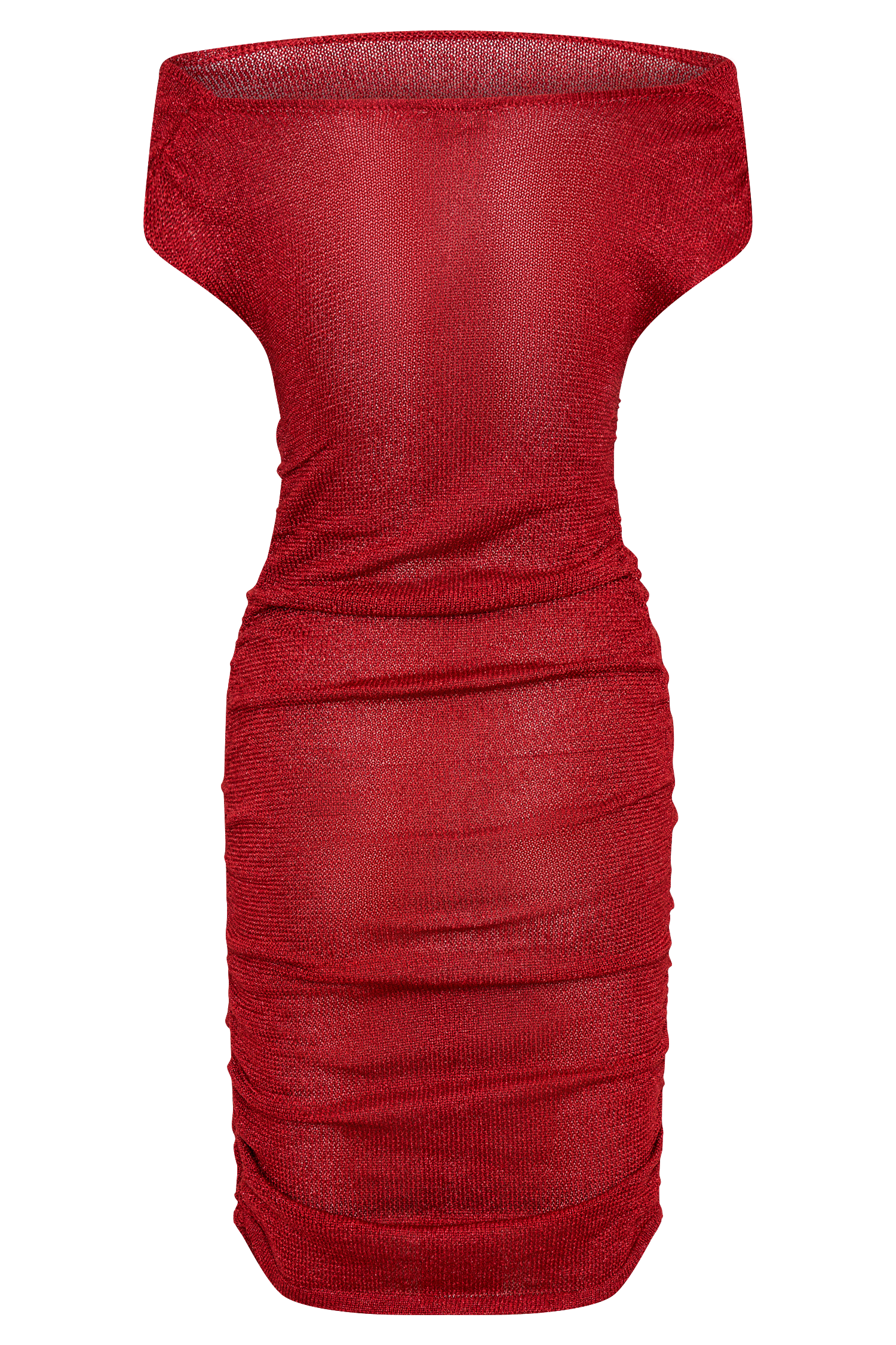 Pasha Off Shoulder Knit Mini Dress - Red #8