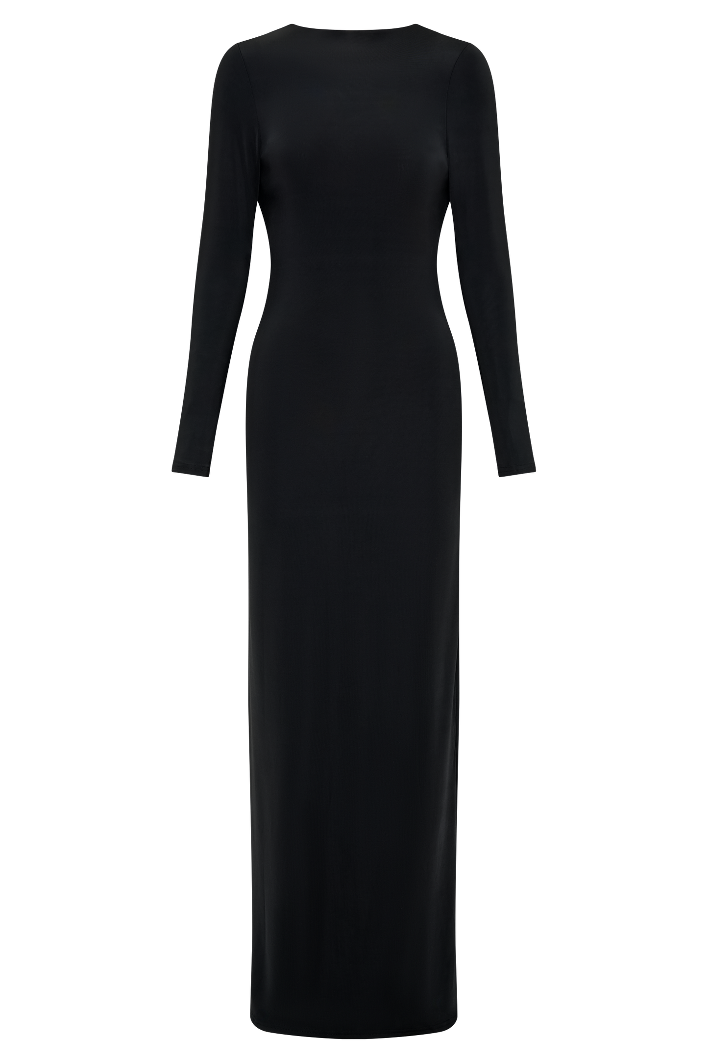 Bennett Slinky Long Sleeve Maxi Dress - Black/White