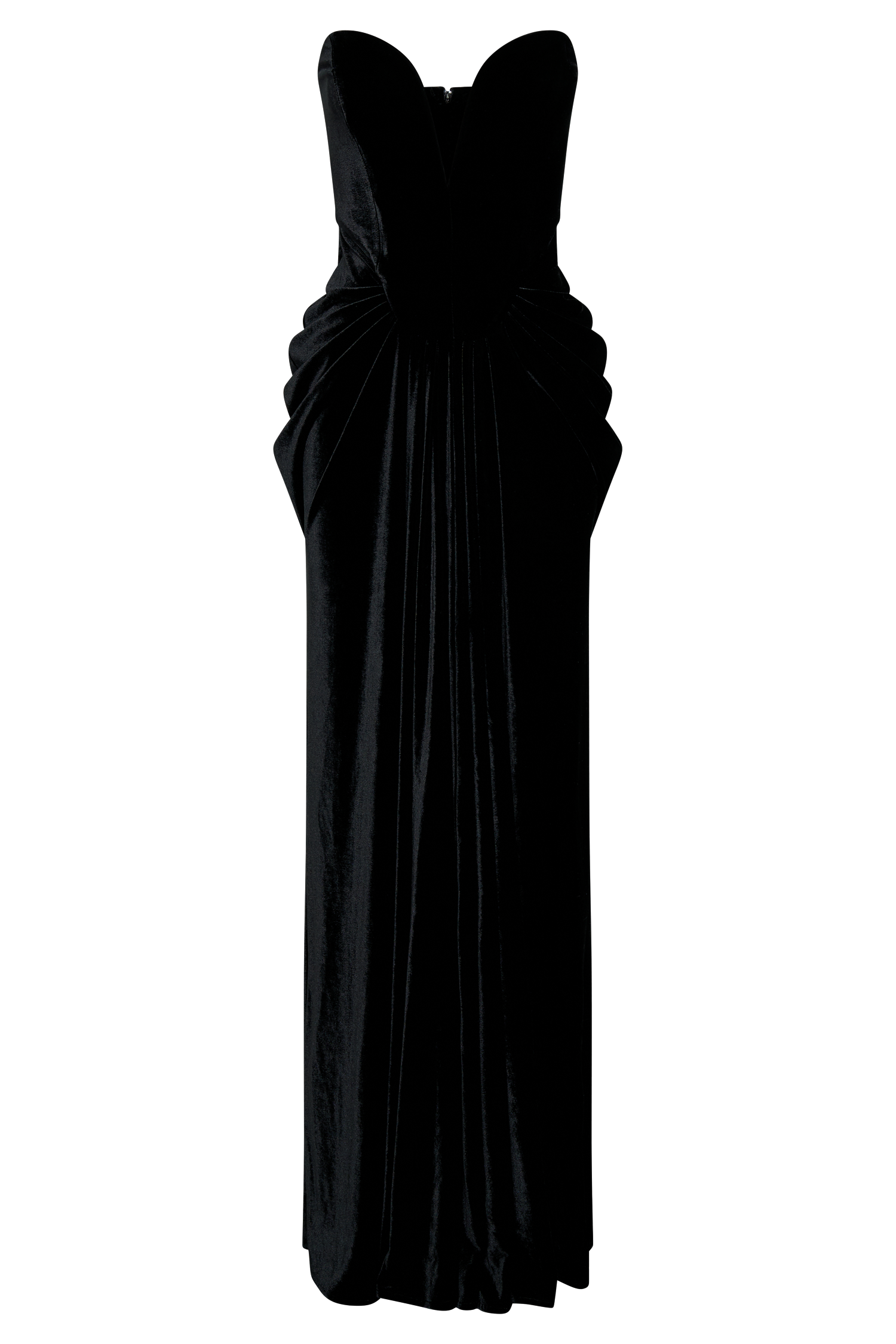 Paige Strapless Velvet Maxi Dress - Black #9