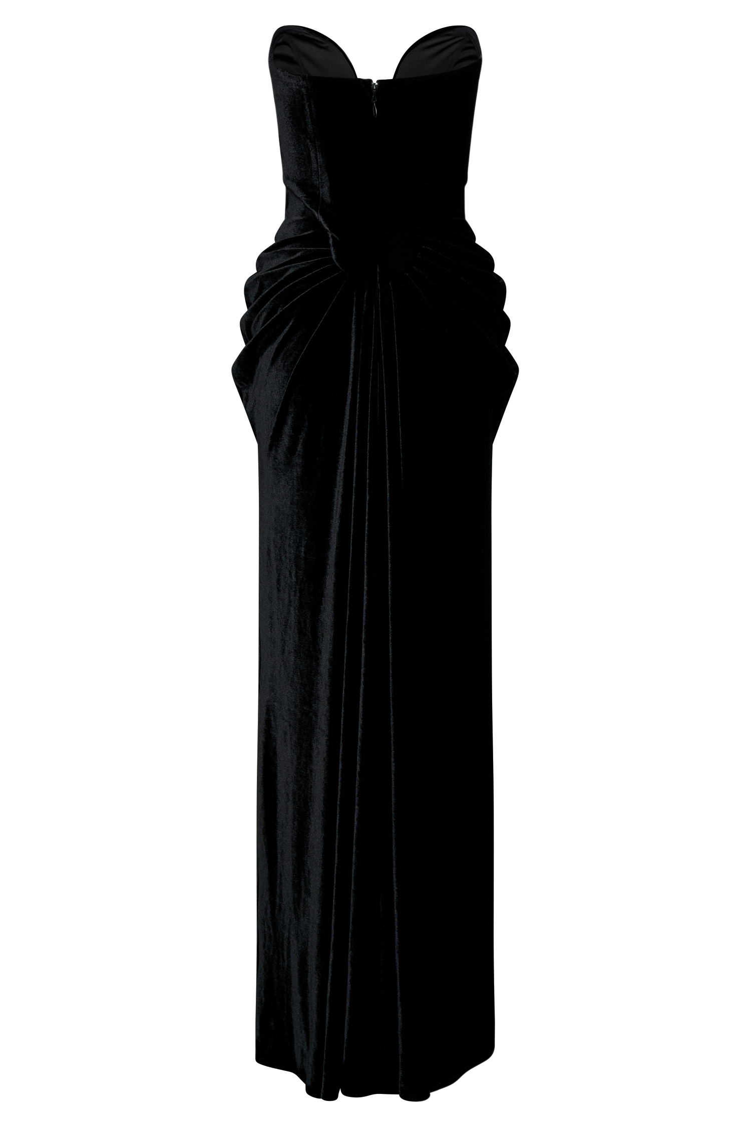 Paige Strapless Velvet Maxi Dress - Black #8