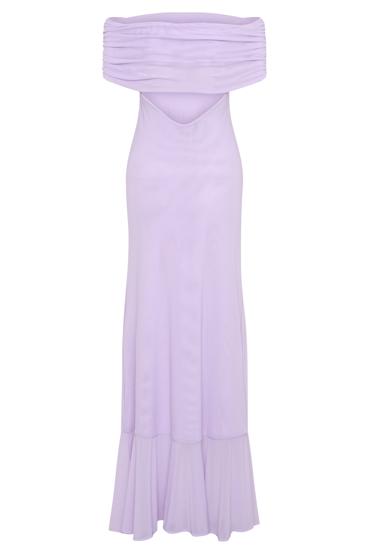 Audrey Off Shoulder Mesh Maxi Dress - Lilac #8