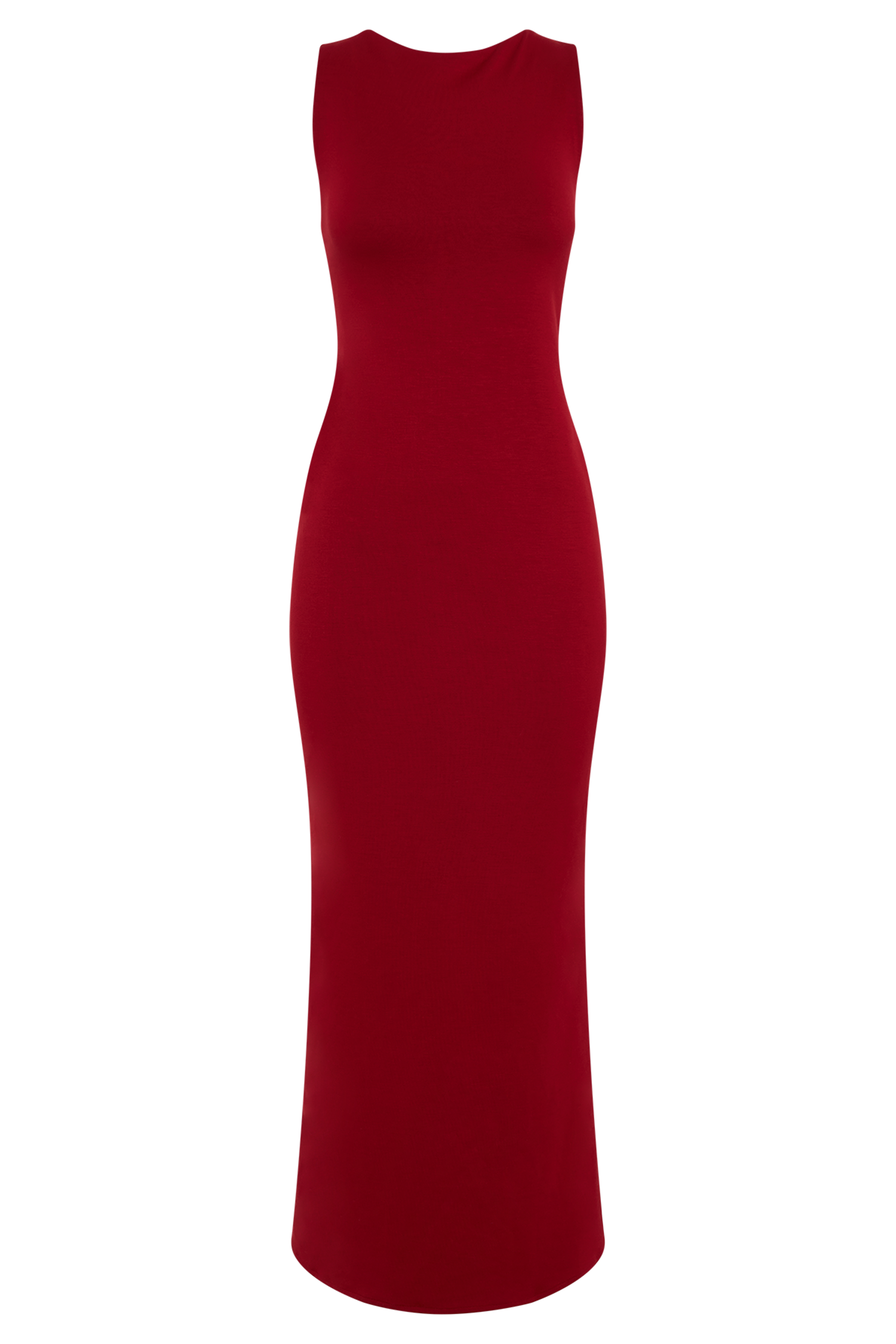 Catelyn Asymmetrical Scuba Jersey Midi Dress - Ruby #11