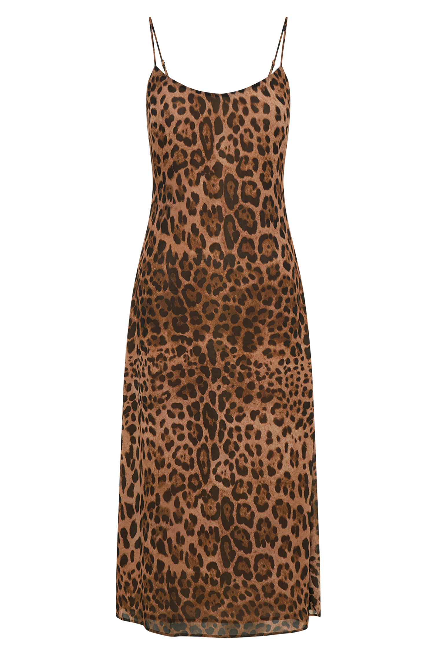 Leanne Chiffon Midi Dress - Leopard Print #7