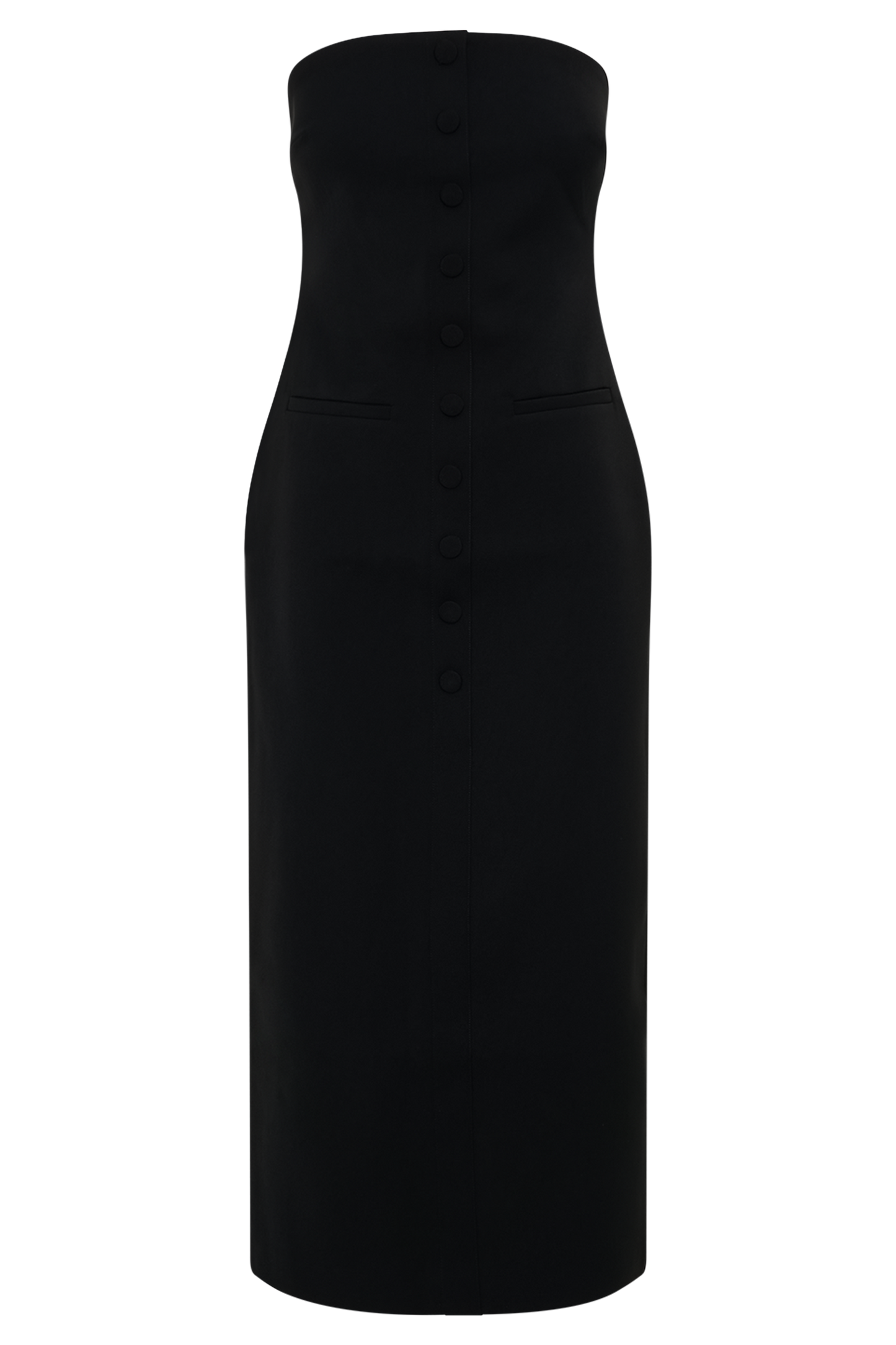 Sussan Strapless Midi Dress - Black