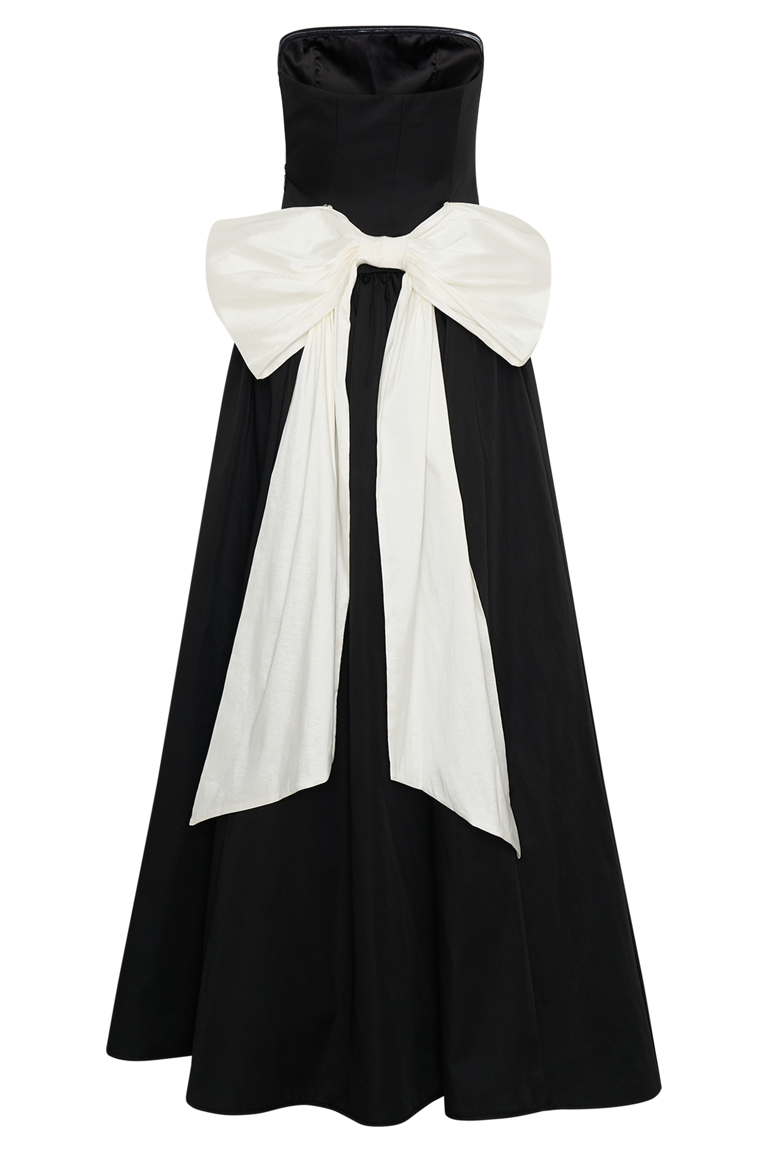 Frances Strapless Bow Maxi Dress - Black #8