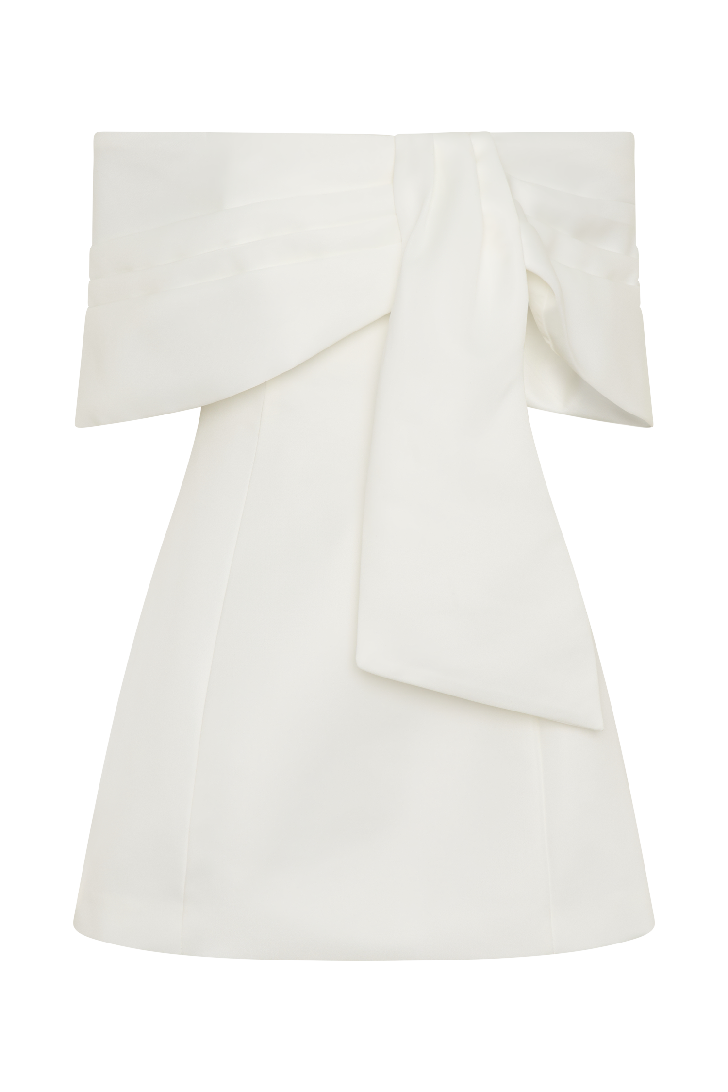 Gloria Mini Off Shoulder Drape Dress - White #8