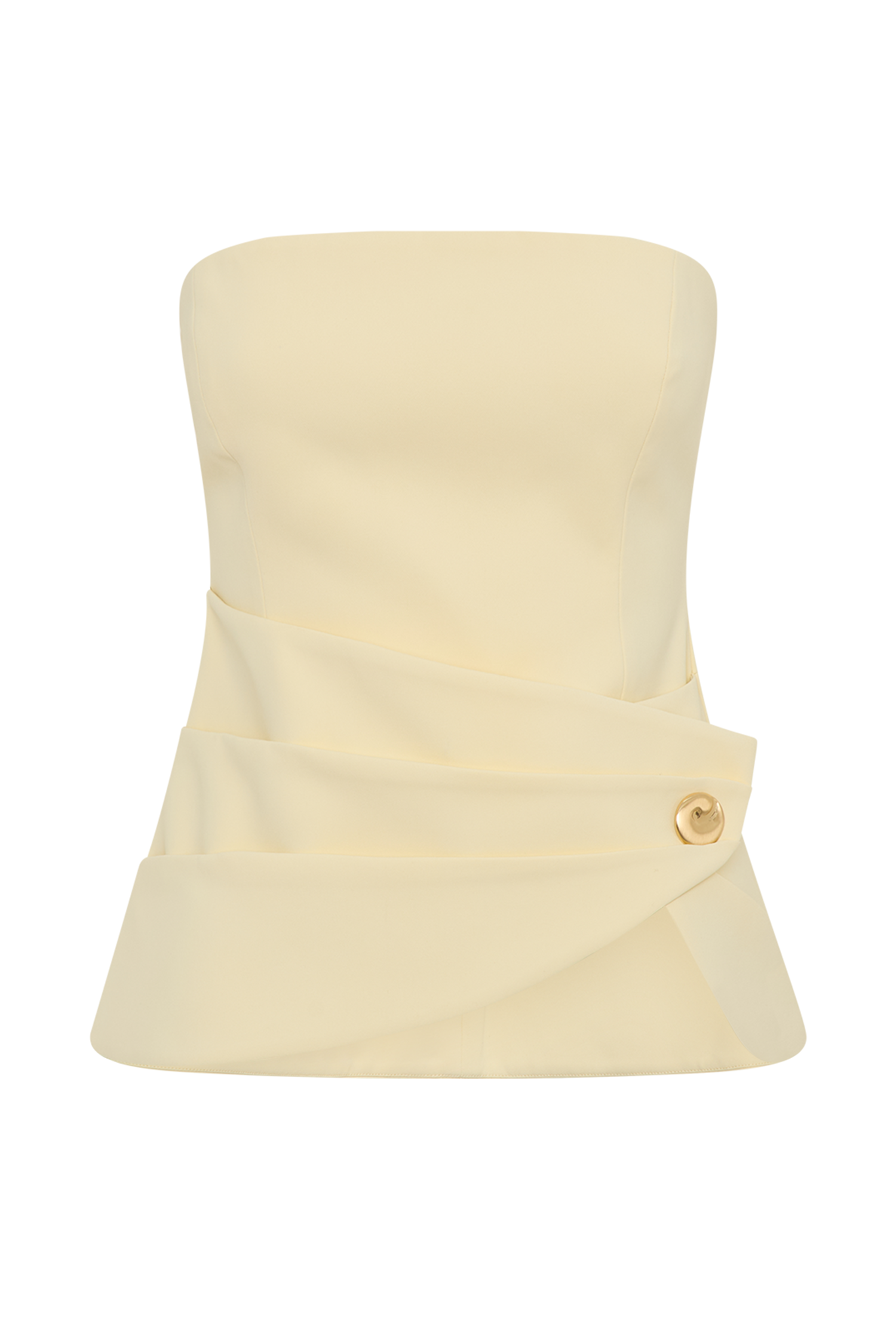 Faith Strapless Suiting Top - Lemon Cream #7
