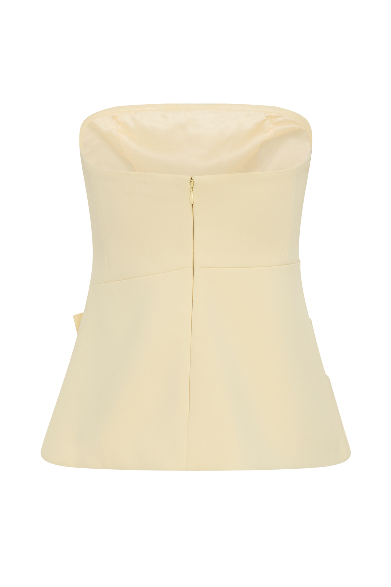 Faith Strapless Suiting Top - Lemon Cream #6