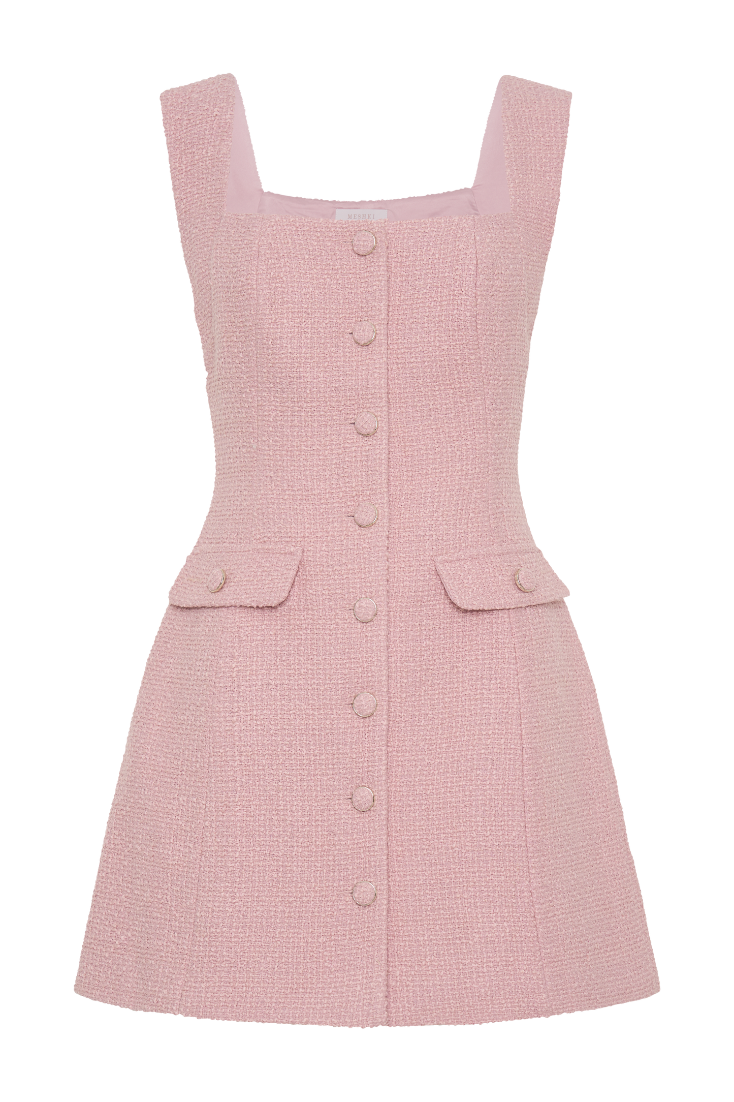 Desire Boucle Mini Dress - Powder Pink