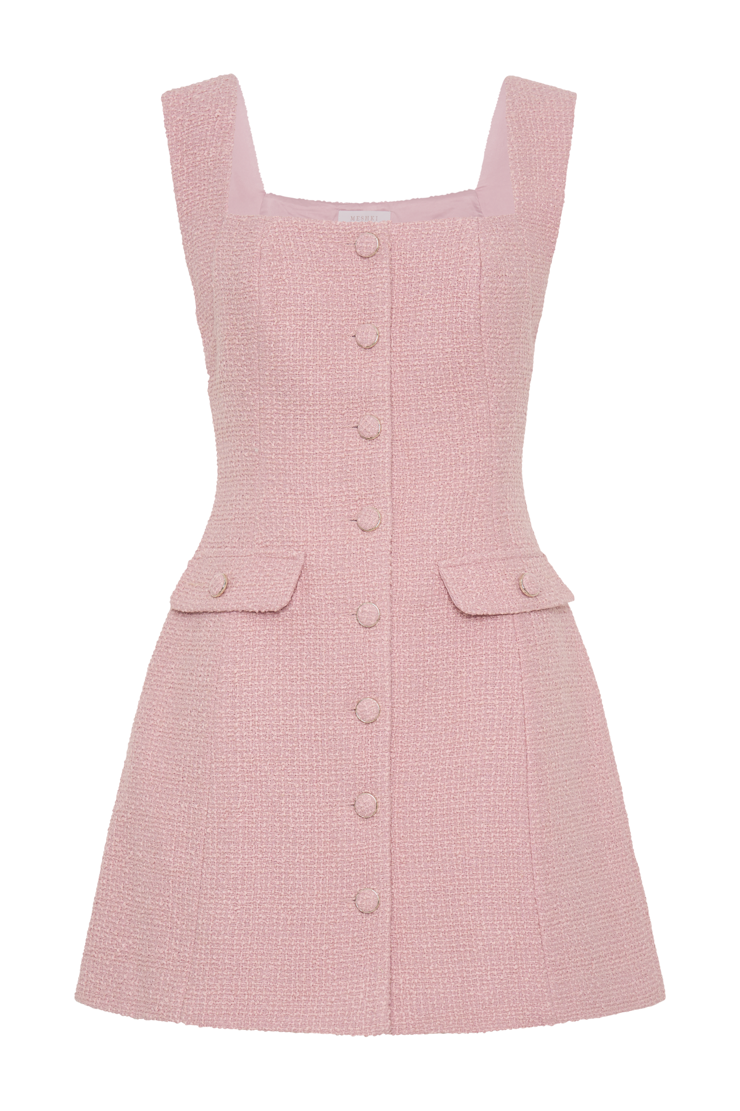 Desire Boucle Mini Dress - Powder Pink #8