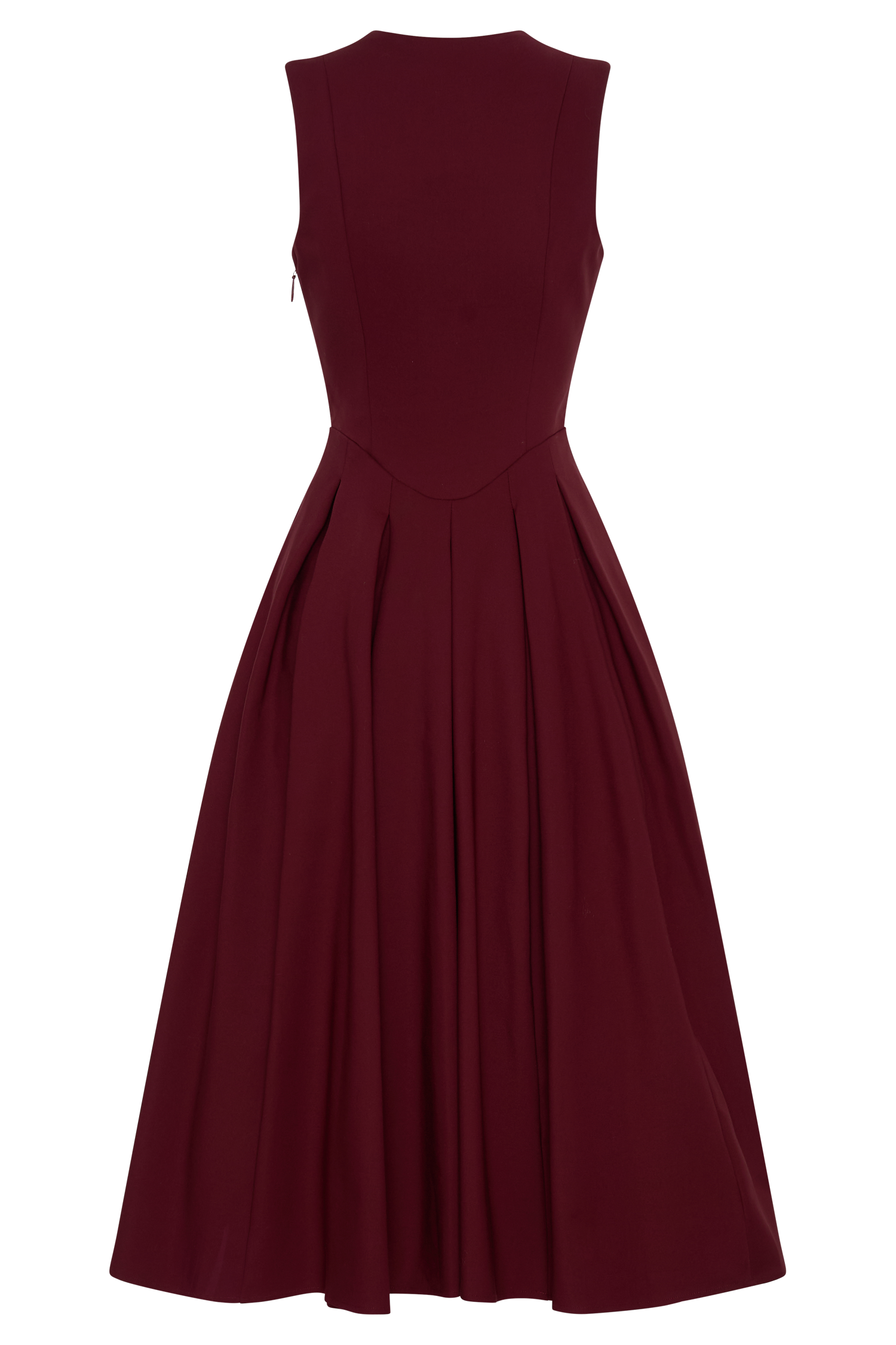 Keely Cotton Sleeveless Midi Dress - Wine #7