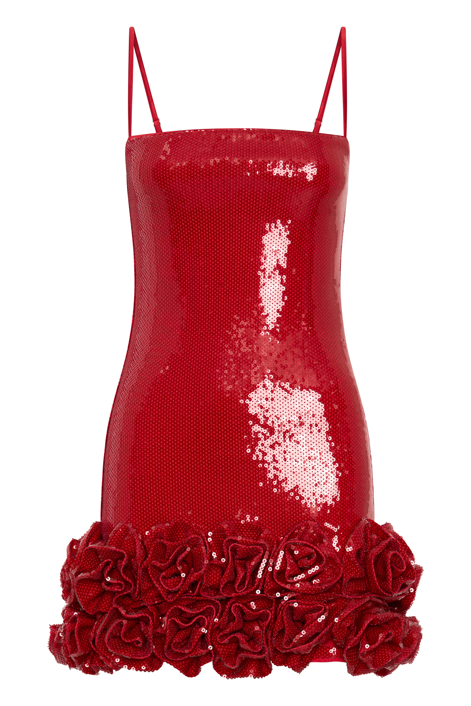 Faye Sequin Flower Mini Dress - Ruby #8