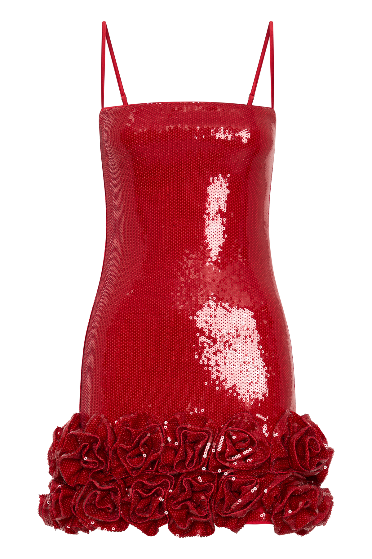 Faye Sequin Flower Mini Dress - Ruby #8