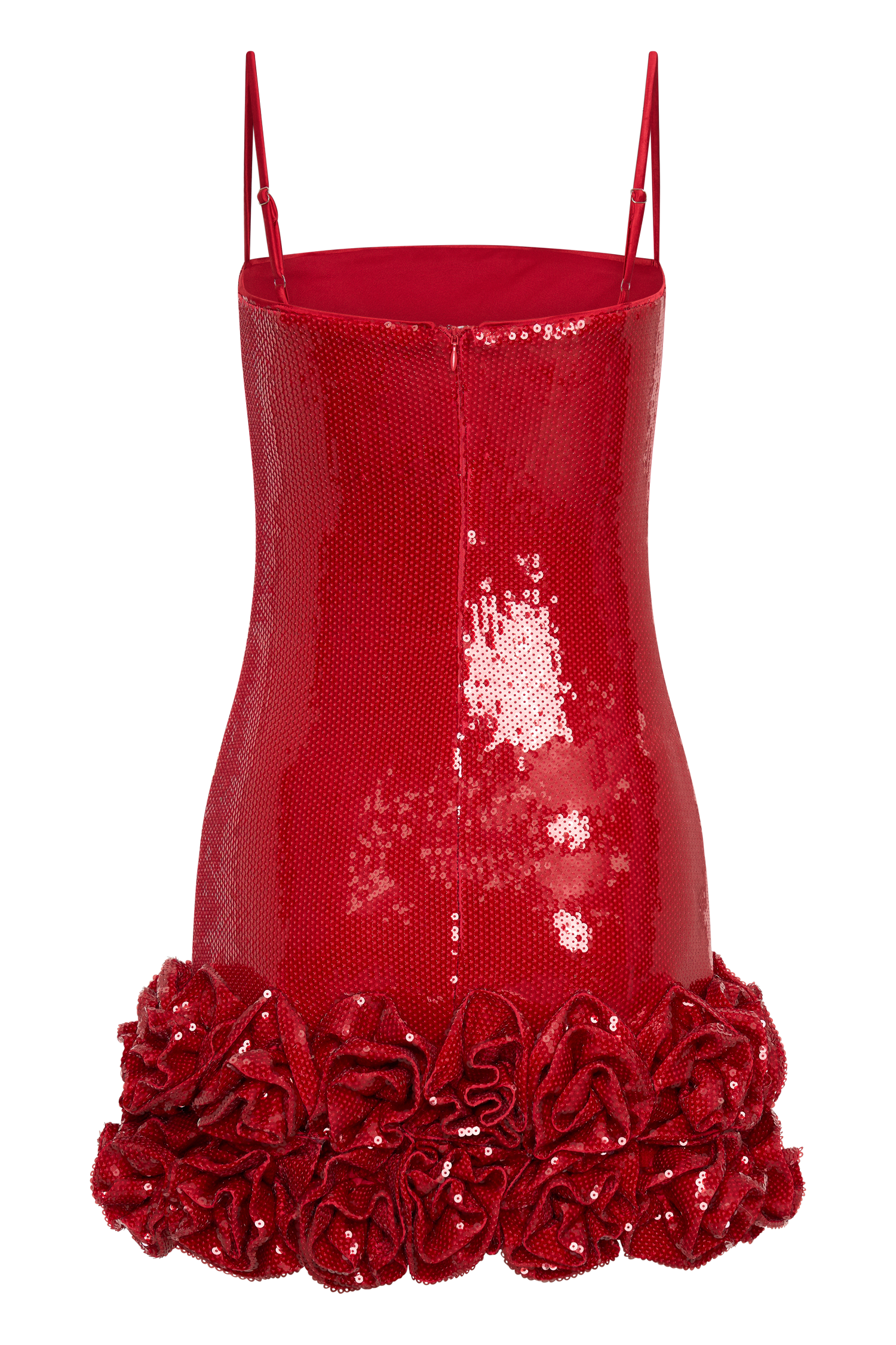 Faye Sequin Flower Mini Dress - Ruby #7