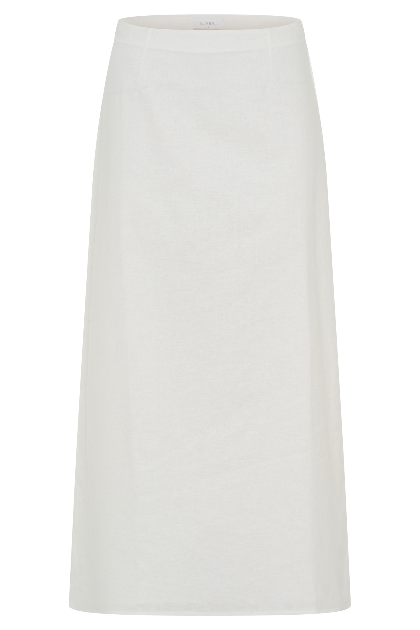 Dora Linen Midi Skirt - Ivory