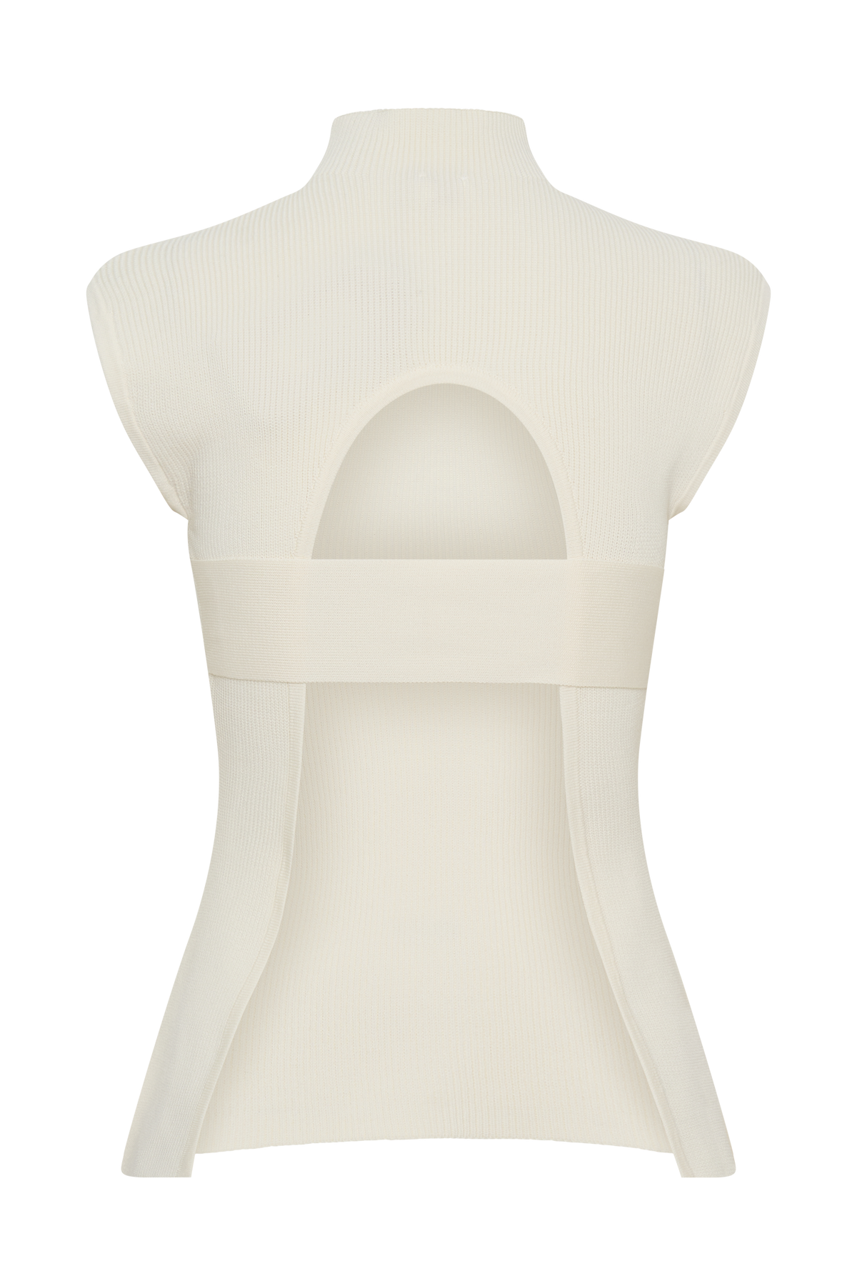 Maxine Knit Open Back Top - Ivory #6