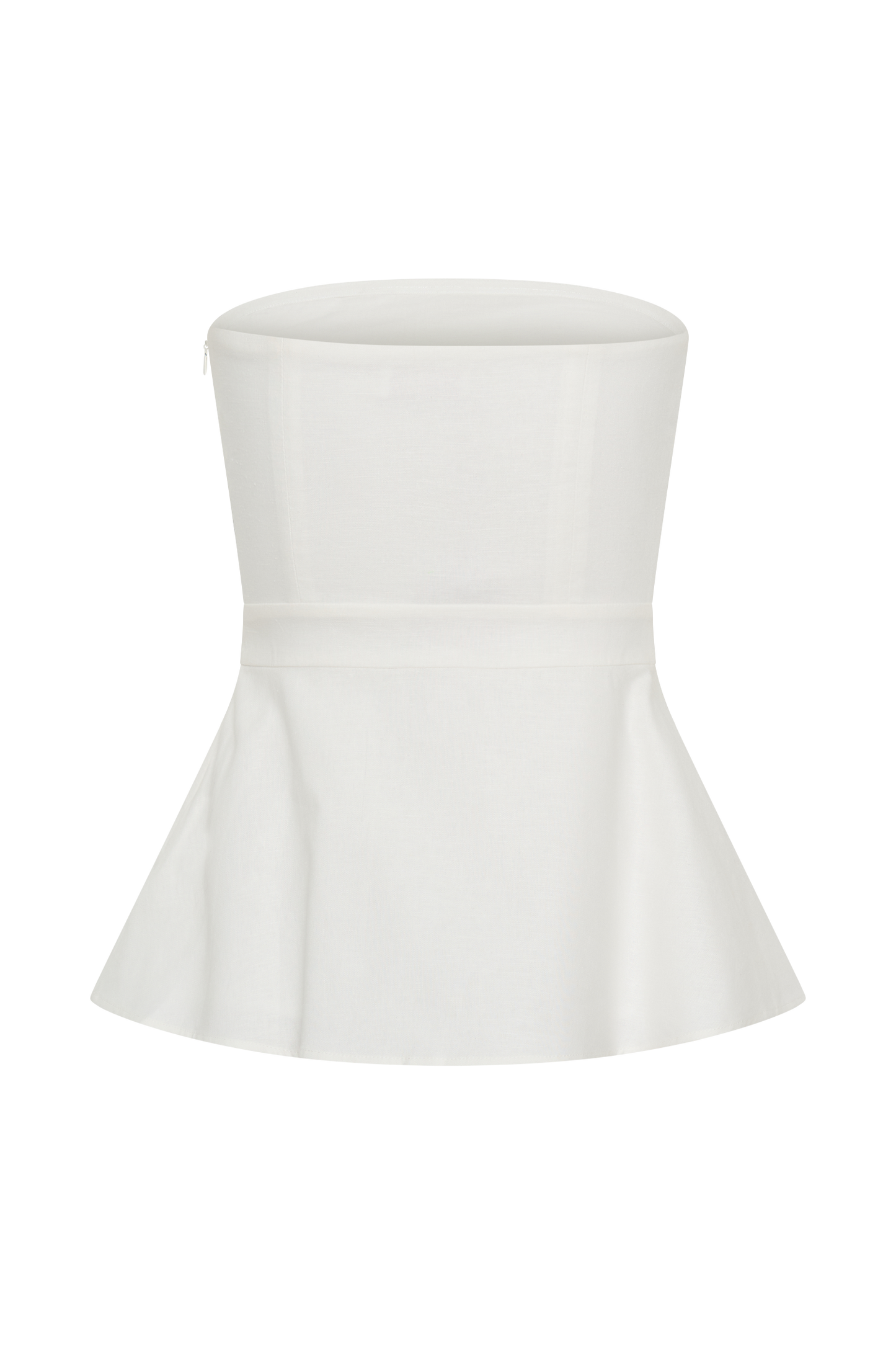 Dora Strapless Linen Top - Ivory