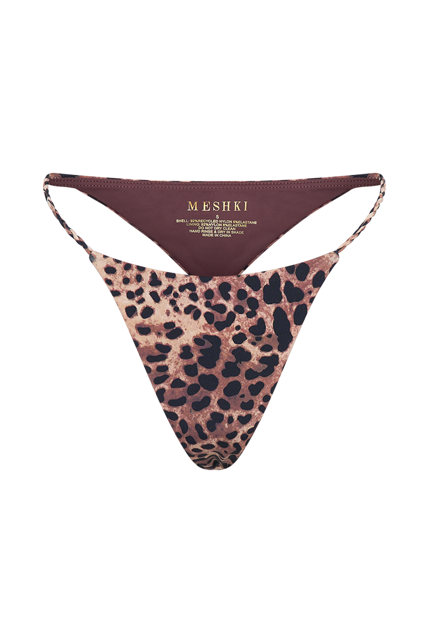 Melika Braided Bikini Bottoms - Leopard Print #9