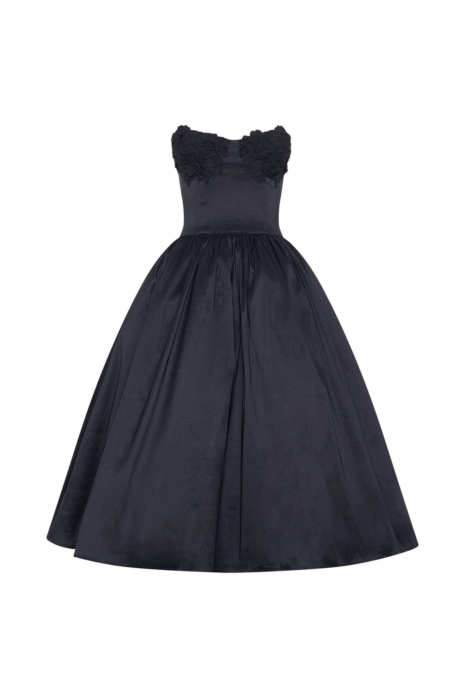 Elyssa Embroidered Midi Dress - Black #9