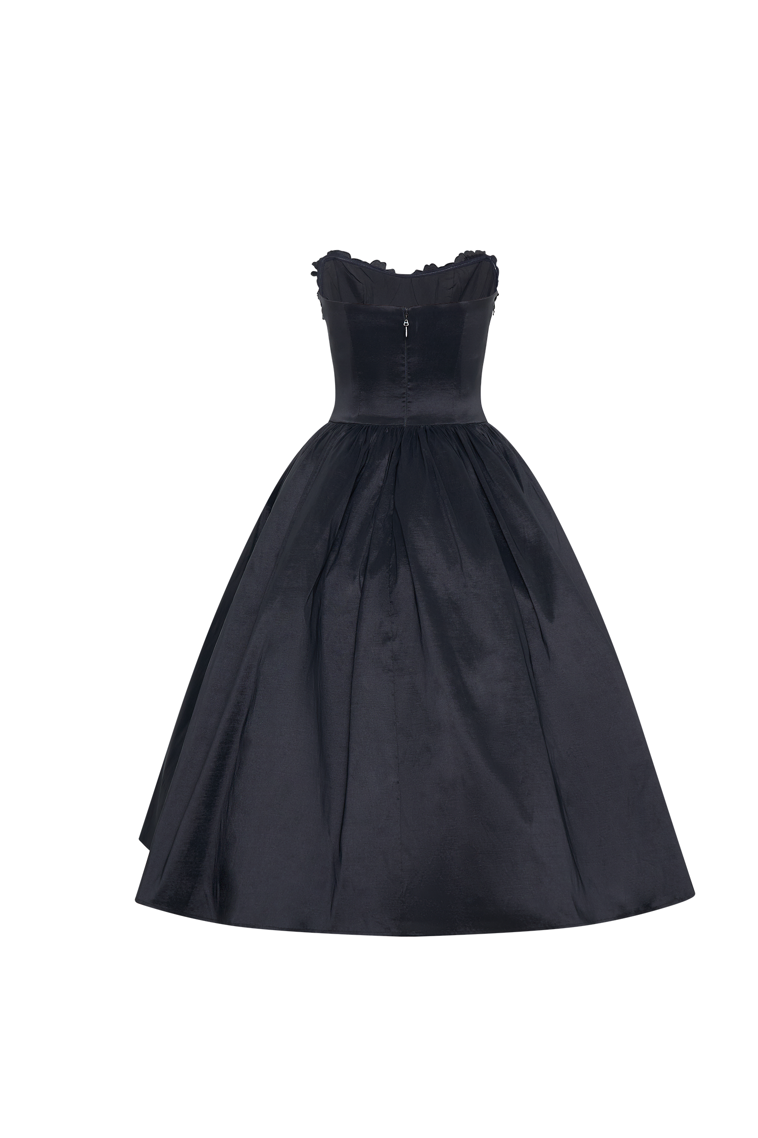 Elyssa Embroidered Midi Dress - Black #8