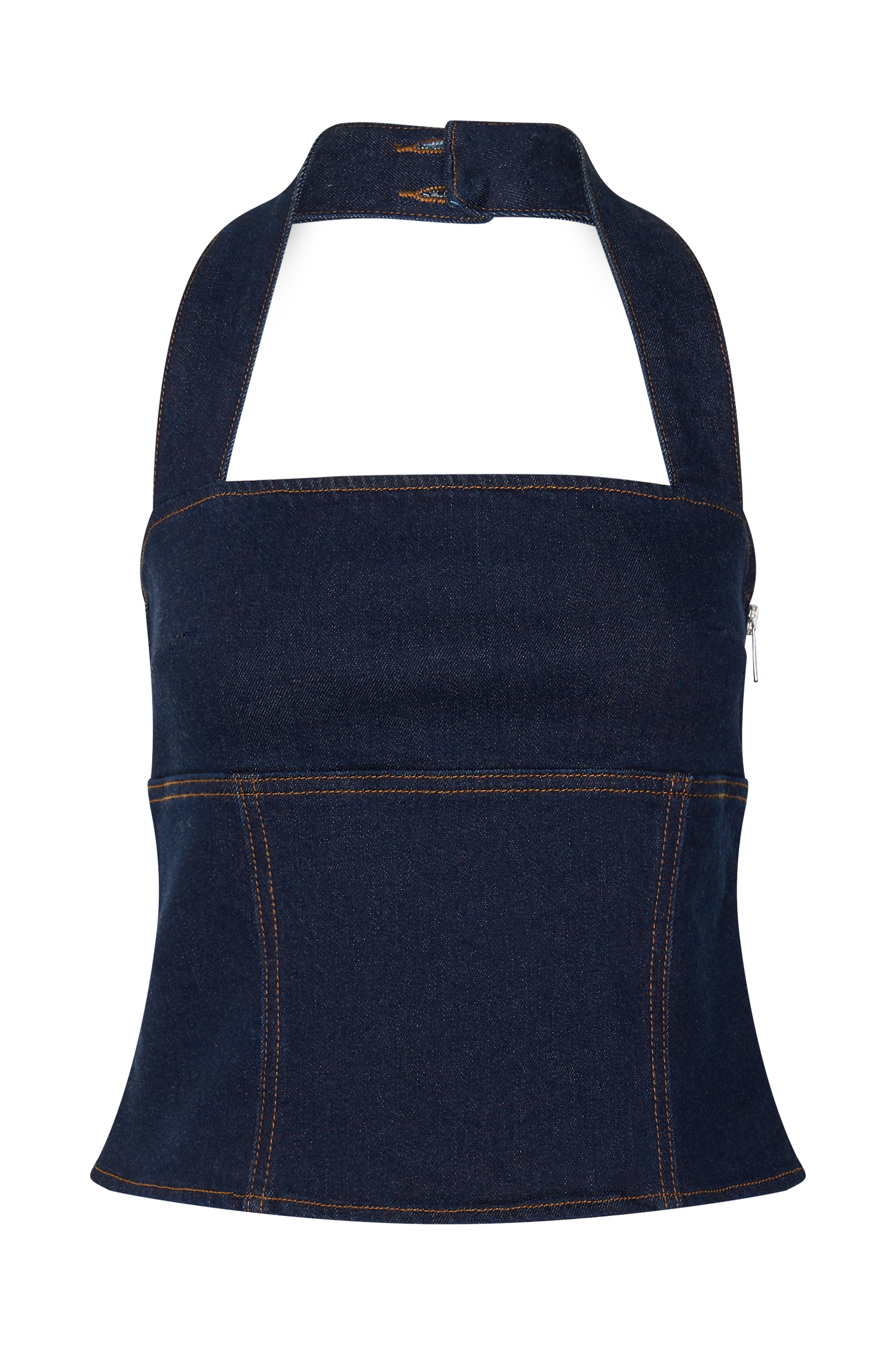 Dayna Denim Halter Top - Indigo Blue #7