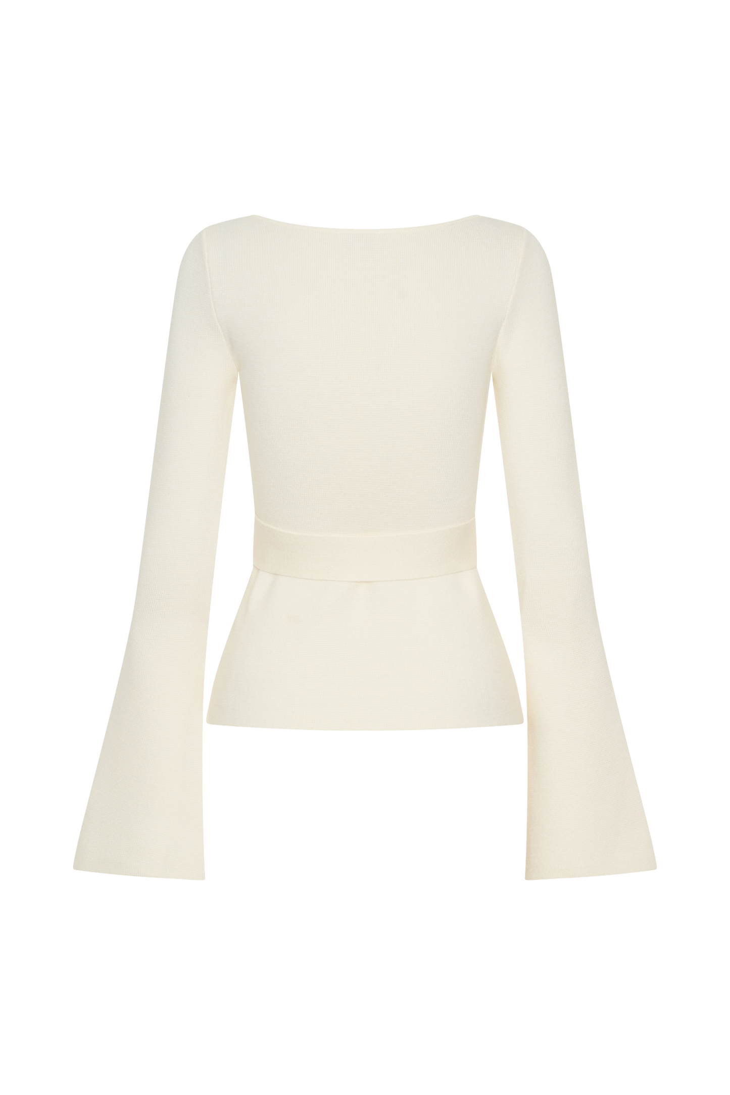 Justine Belted Knit Top - Ivory