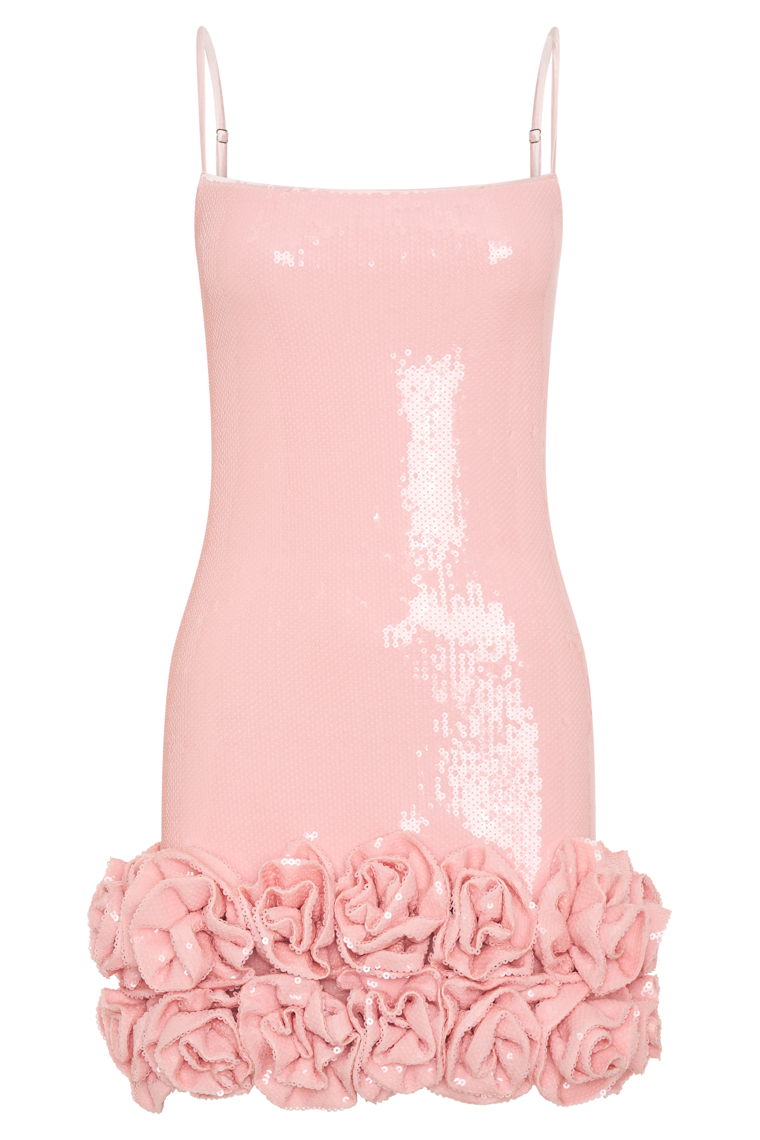 Faye Sequin Flower Mini Dress - Pale Pink #9