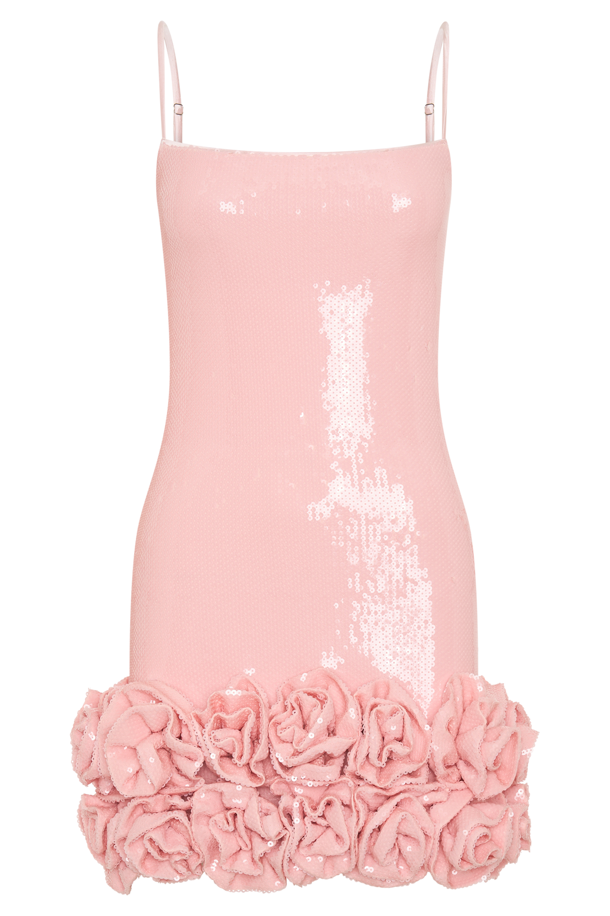 Faye Sequin Flower Mini Dress - Pale Pink #9