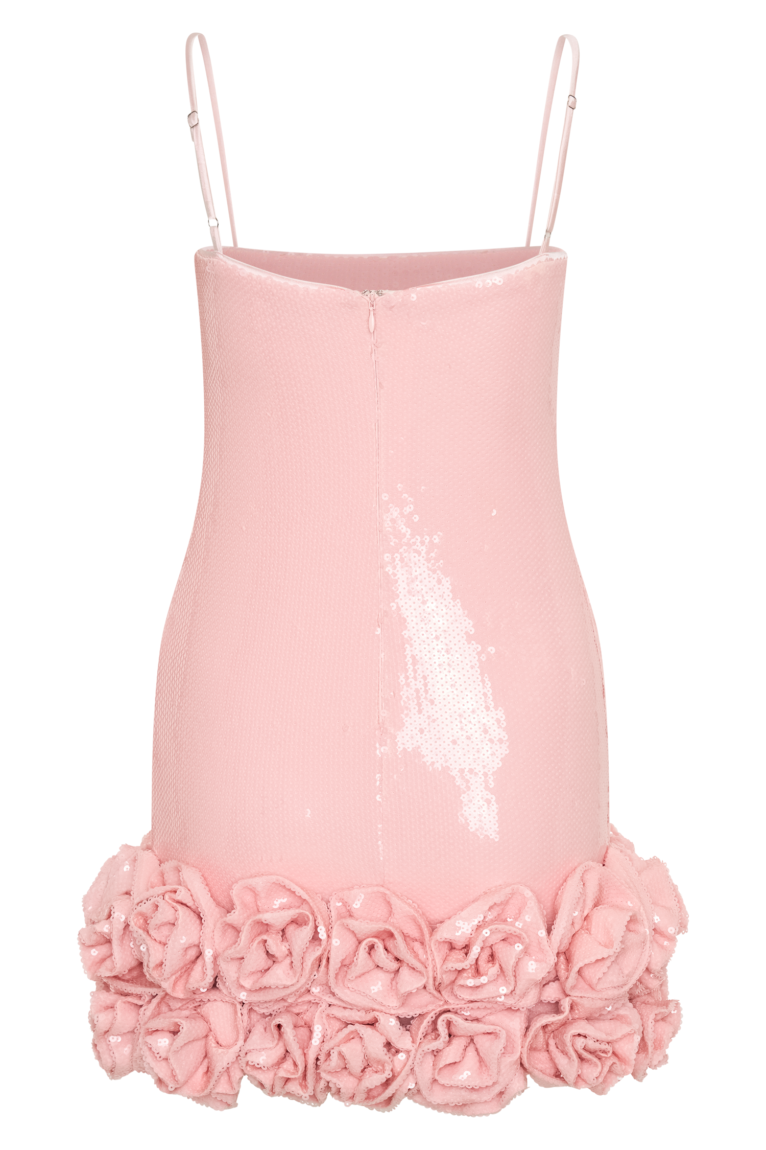 Faye Sequin Flower Mini Dress - Pale Pink #8