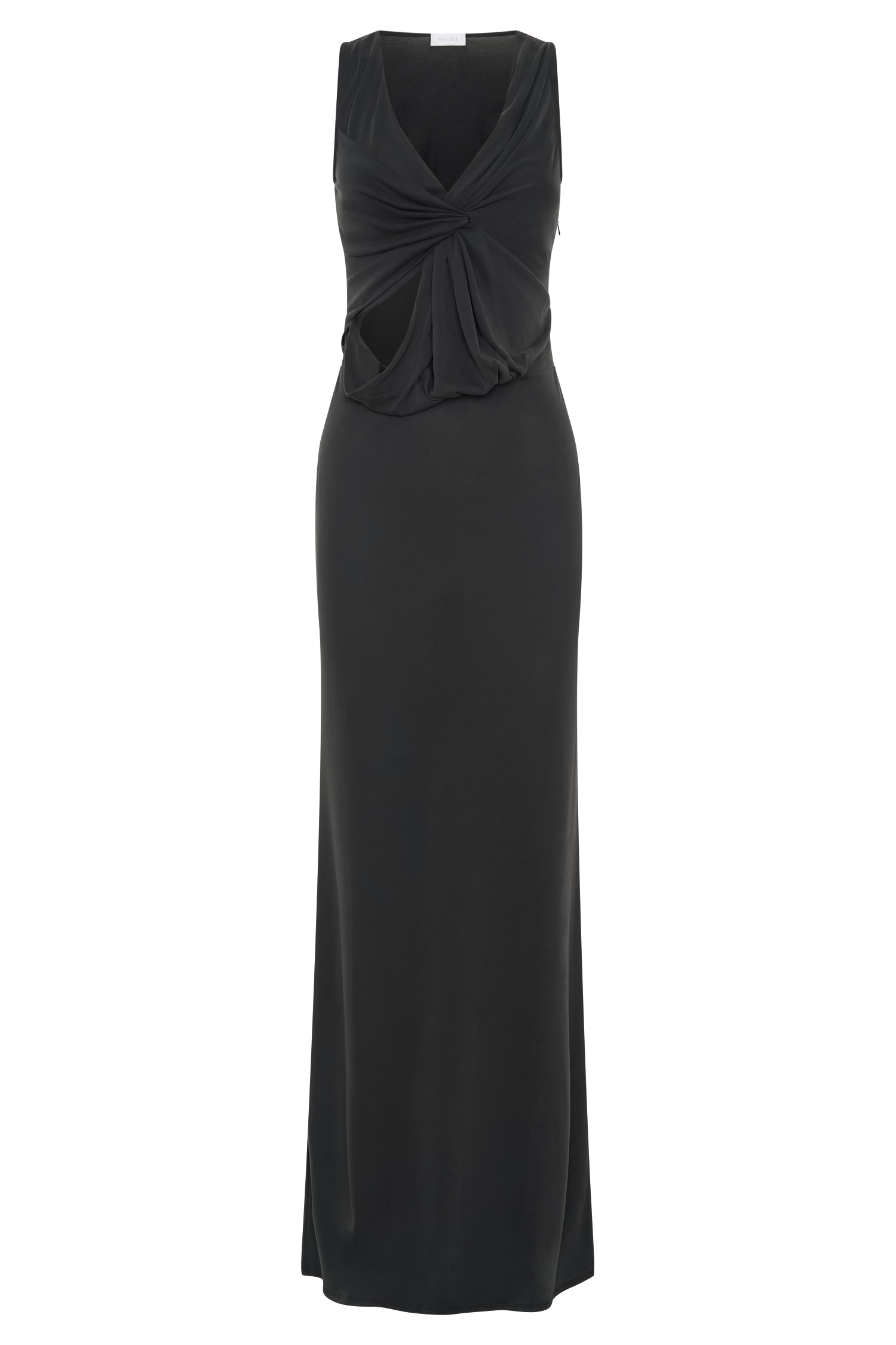 Kassidy Peached Jersey Maxi Dress - Black #8
