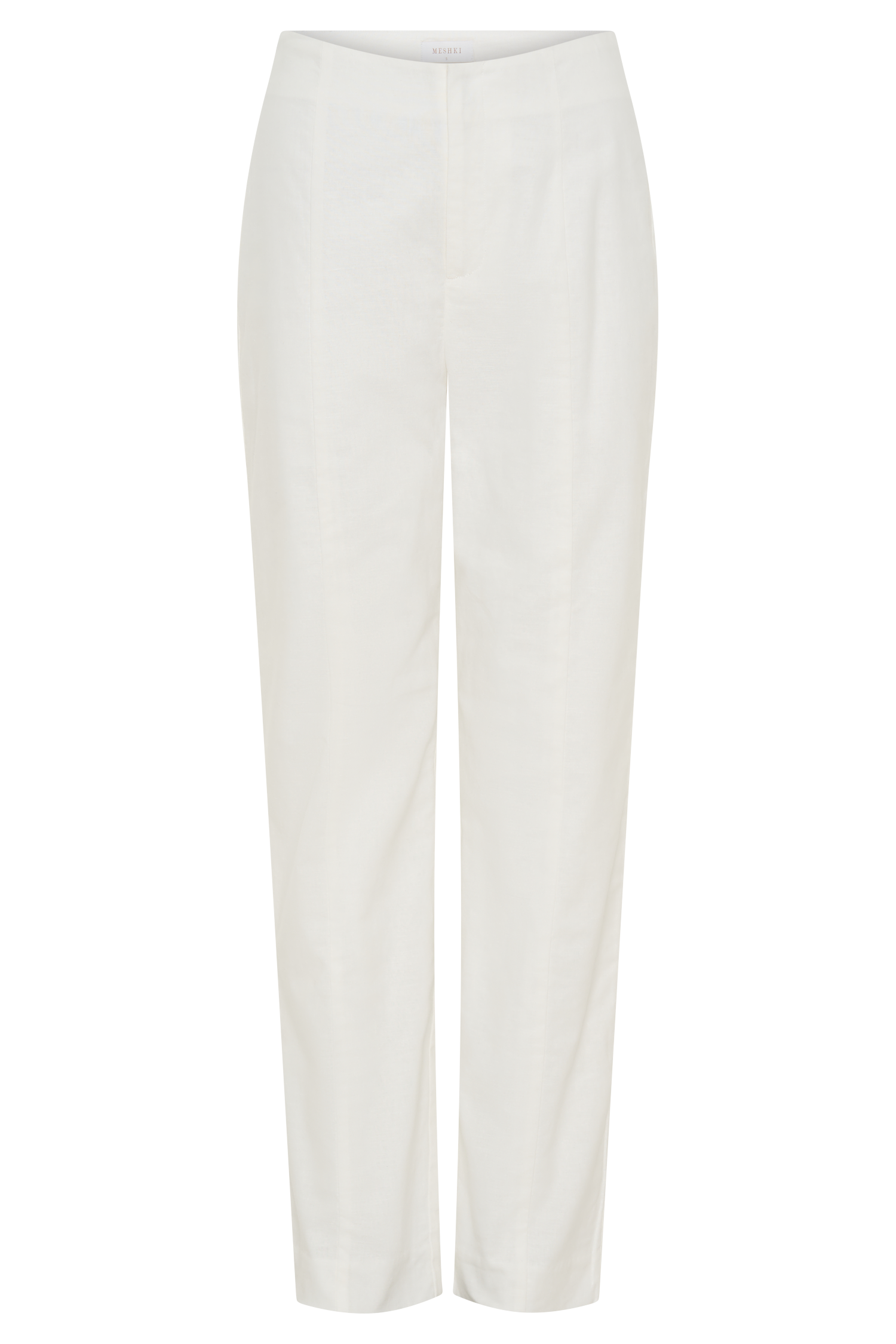 Dora Linen Straight Leg Pant - Ivory #7