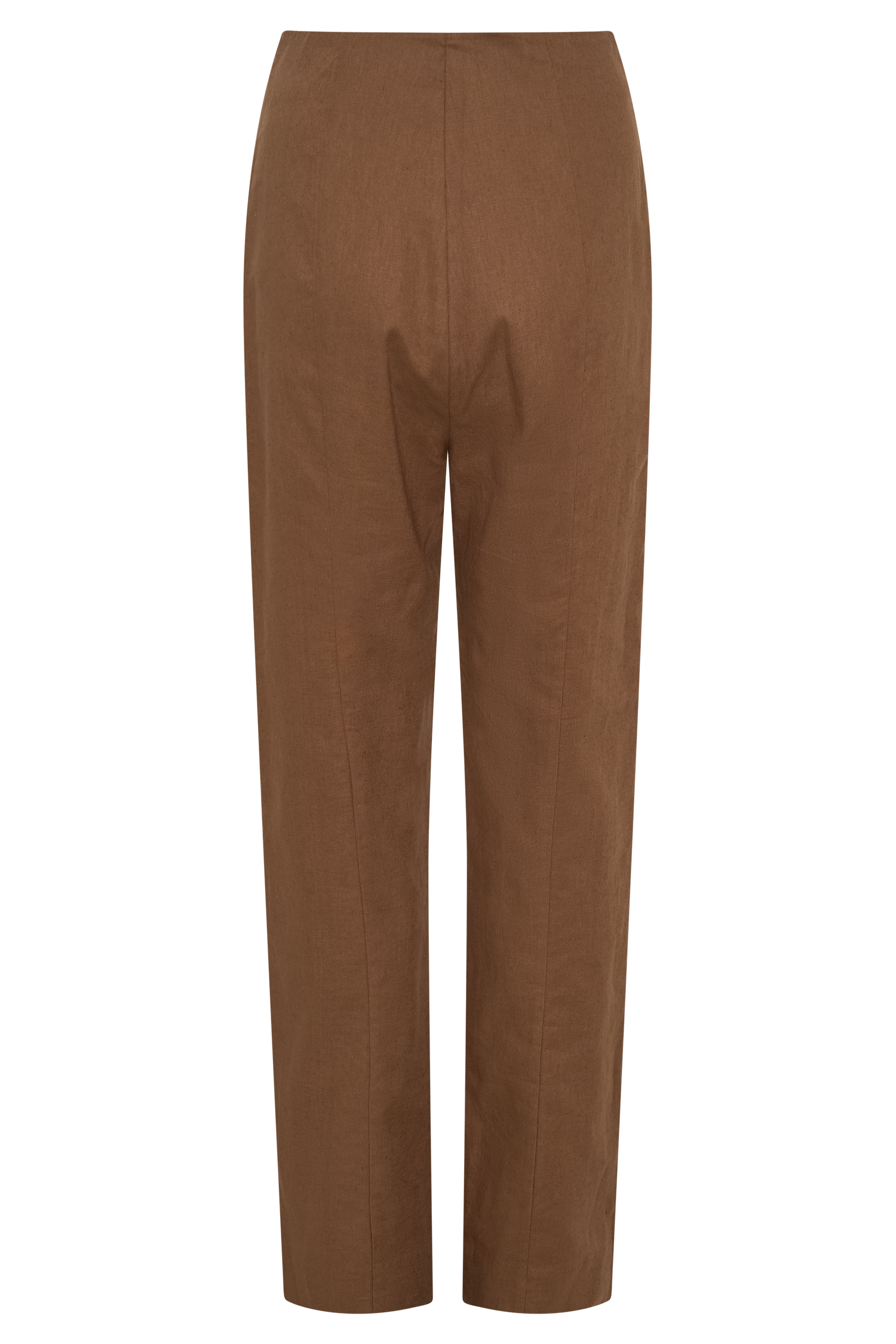 Dora Linen Straight Leg Pant - Cacao Brown #6