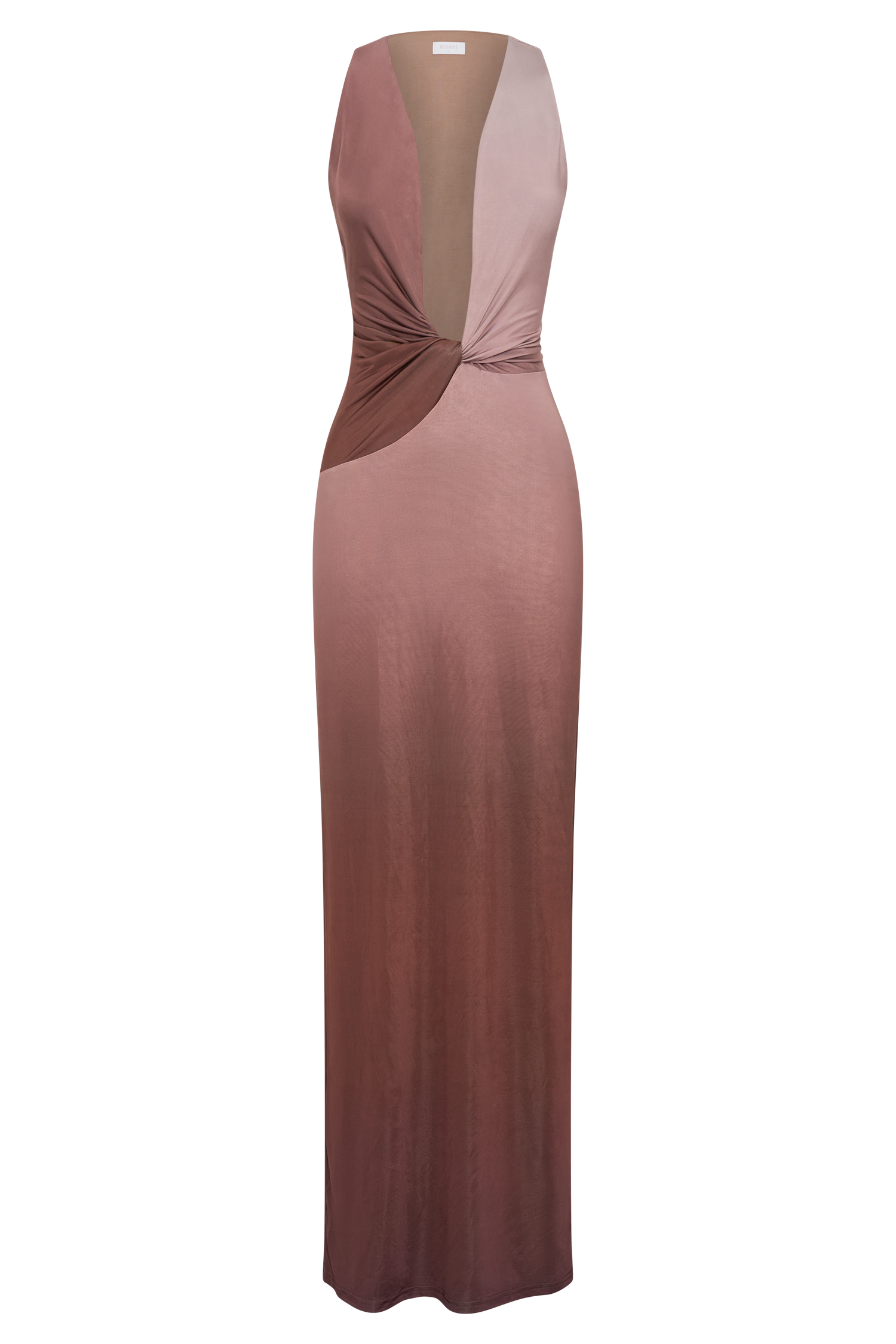 Stella Draped Slinky Maxi Dress - Mocha Ombre #7